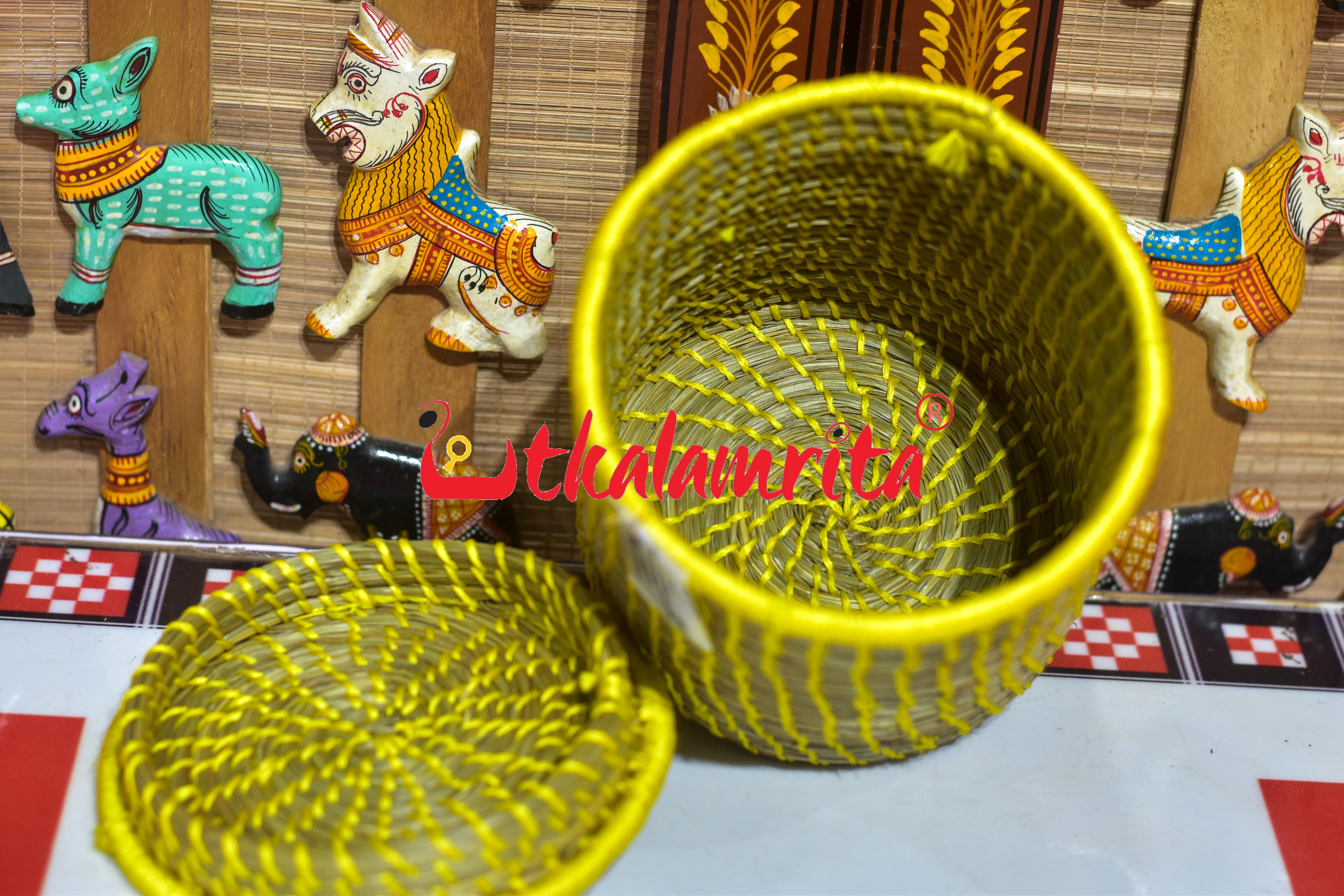 Sabai Grass Thread Medi Box (Yellow)