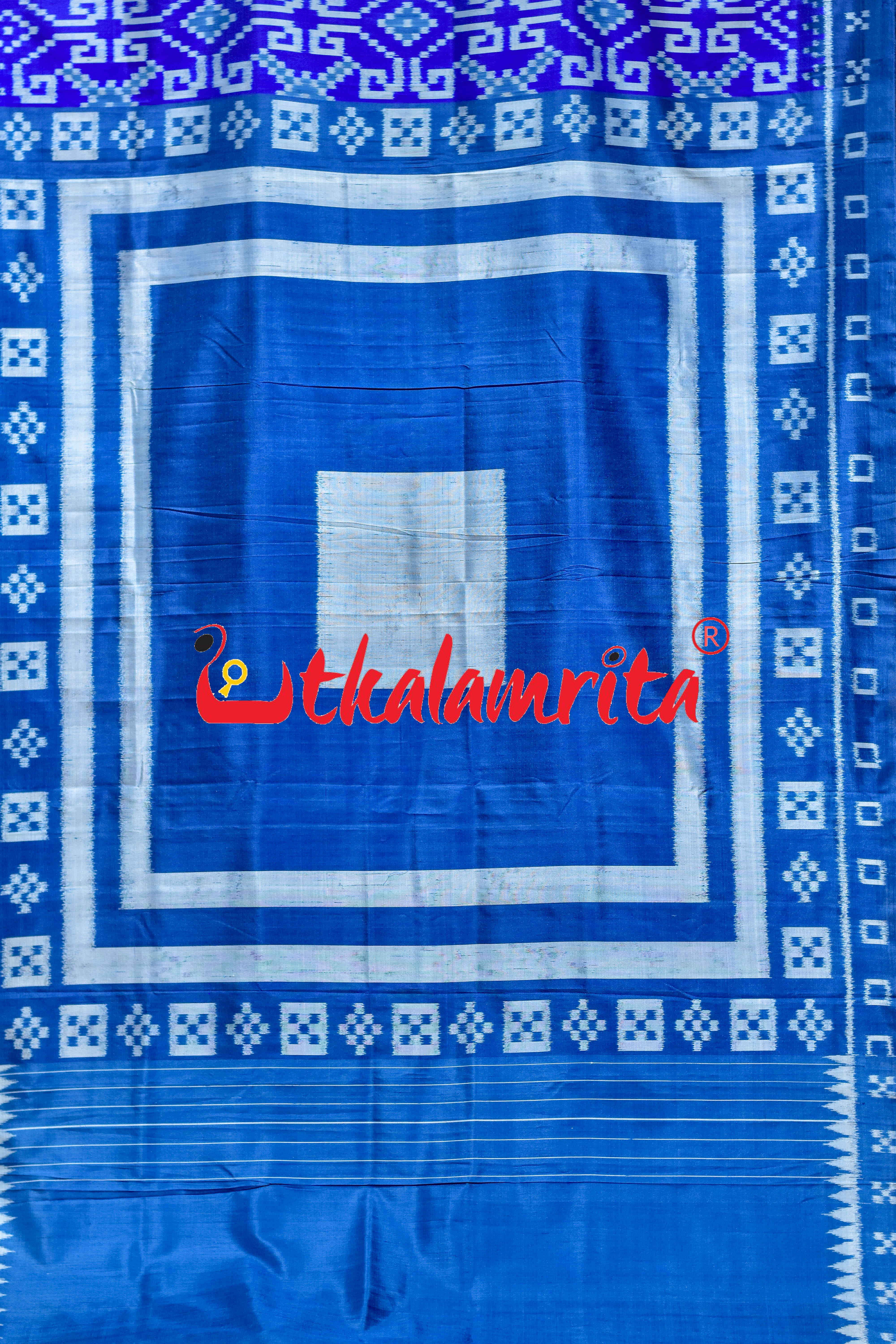 Blue Pasapali Tribal Anchal Khandua Silk Saree