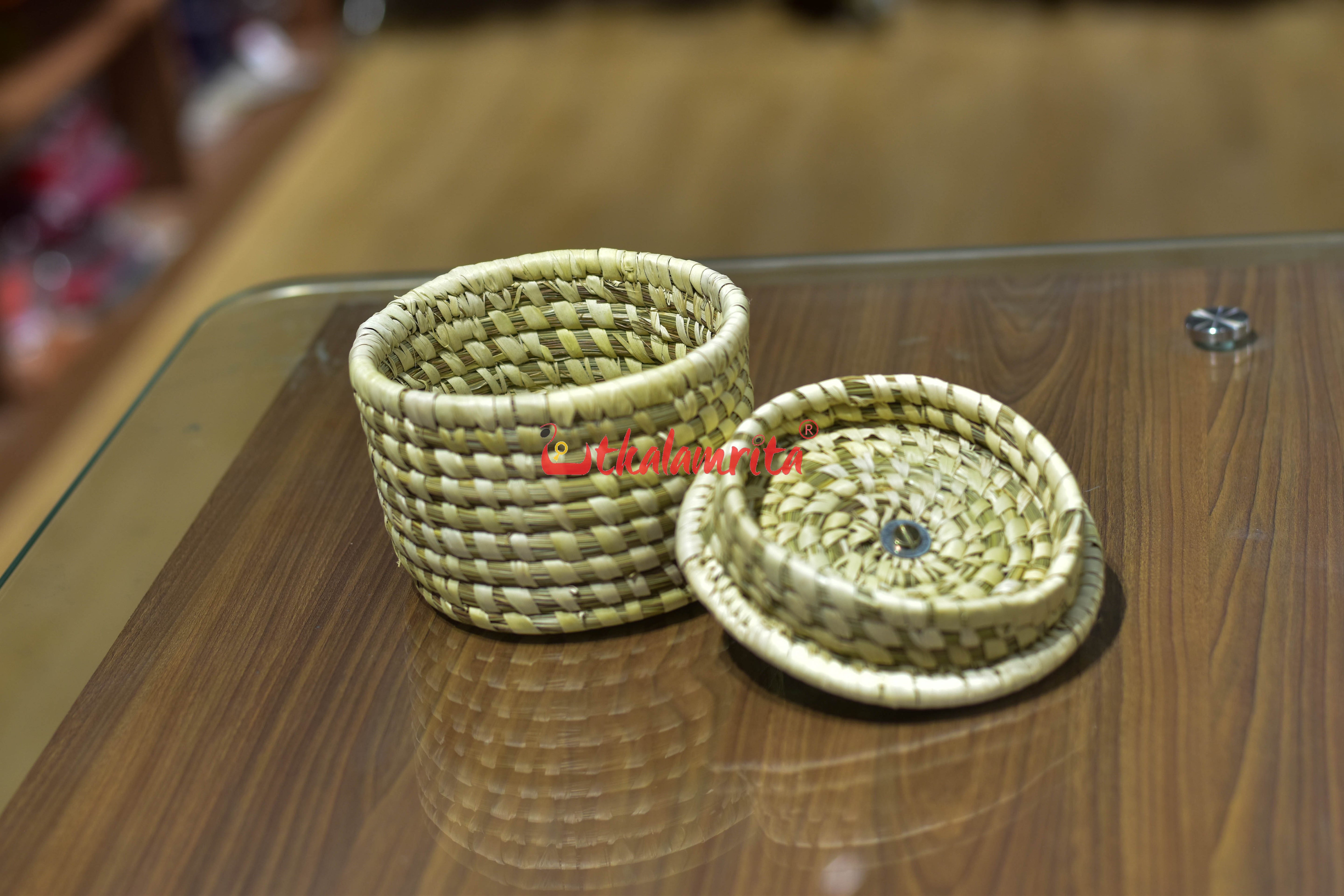 Coaster Box Plain with Lid & Wooden Knob