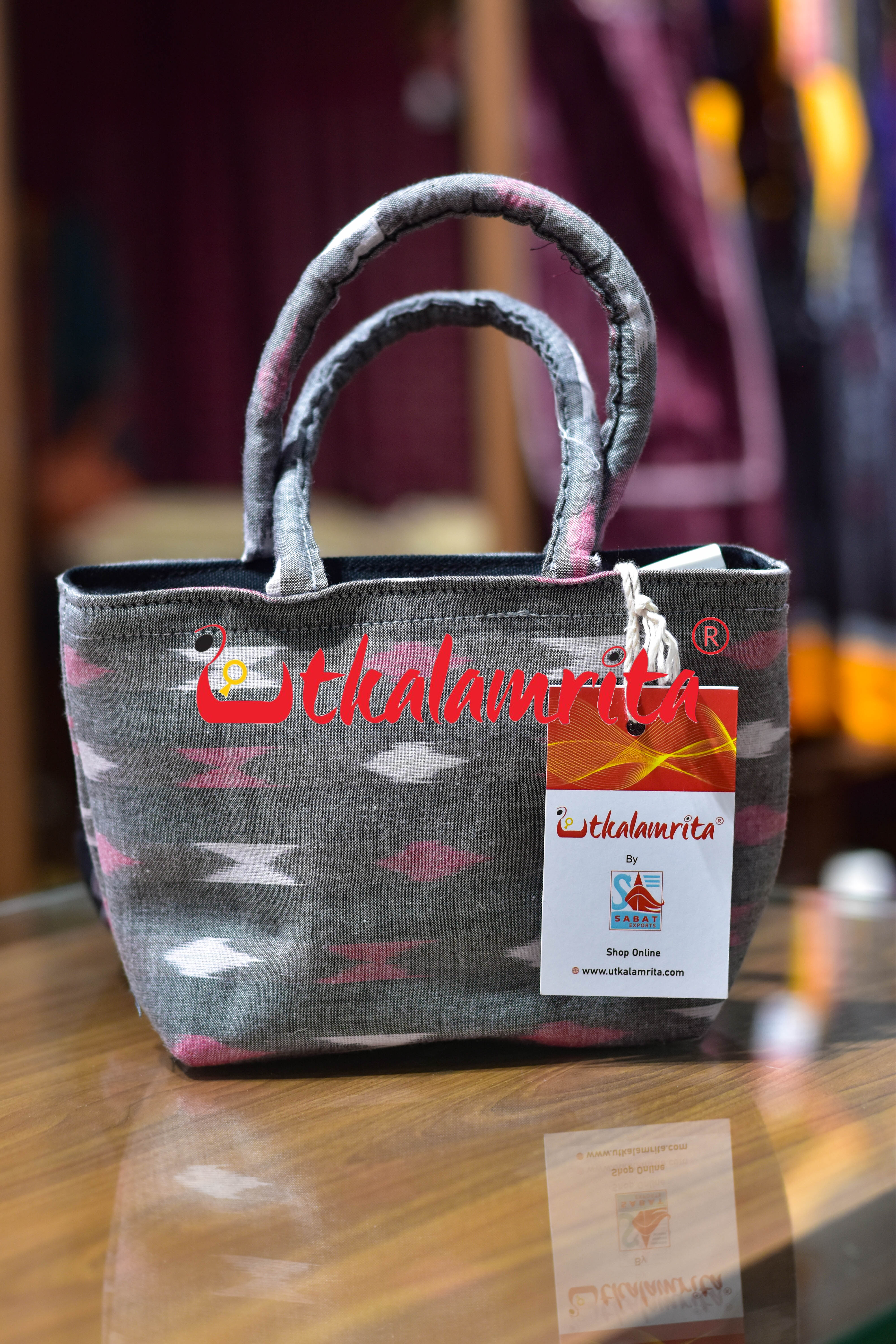 Grey Bandha Mini Vanity Bag