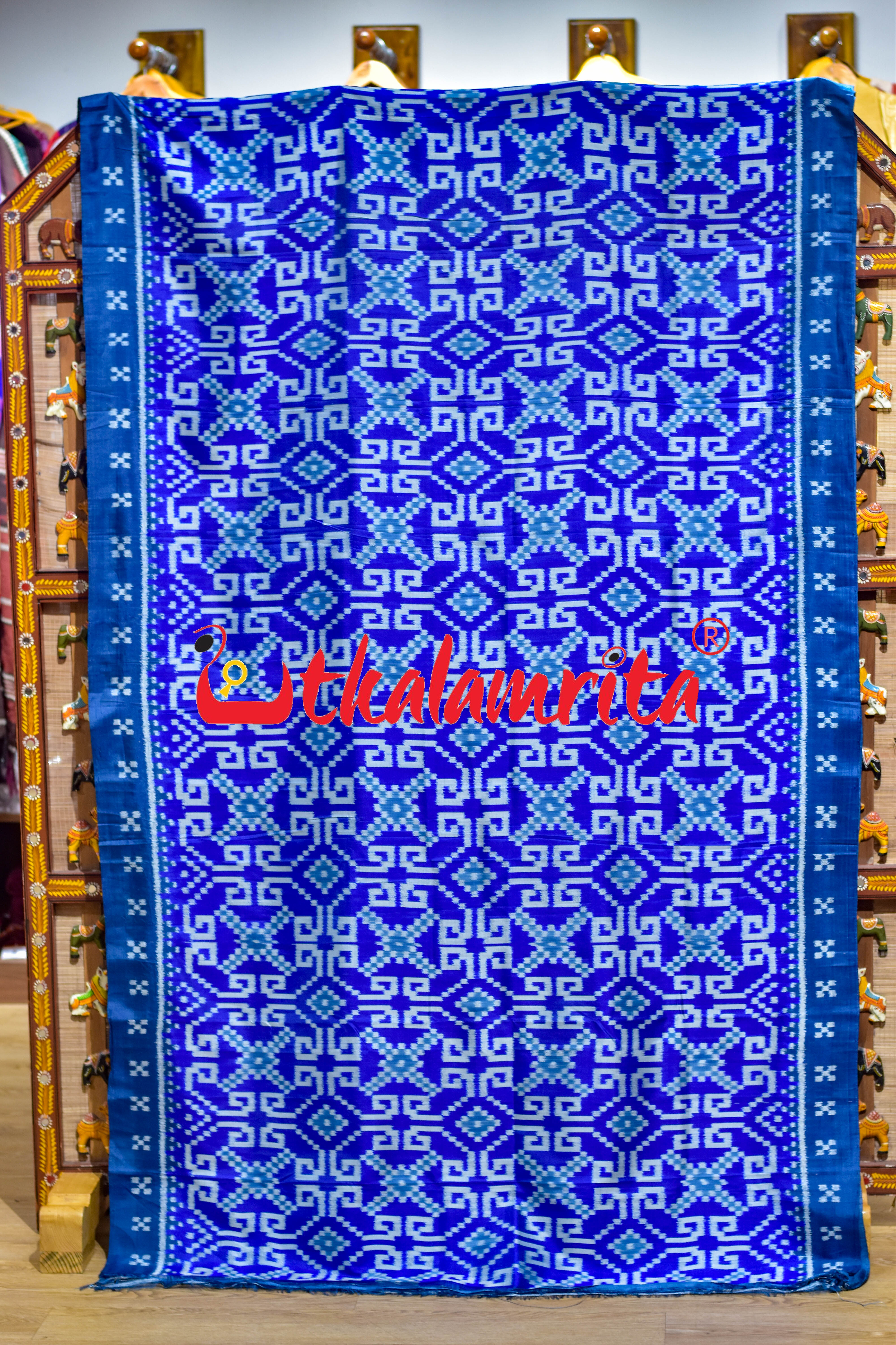 Blue Pasapali Tribal Anchal Khandua Silk Saree