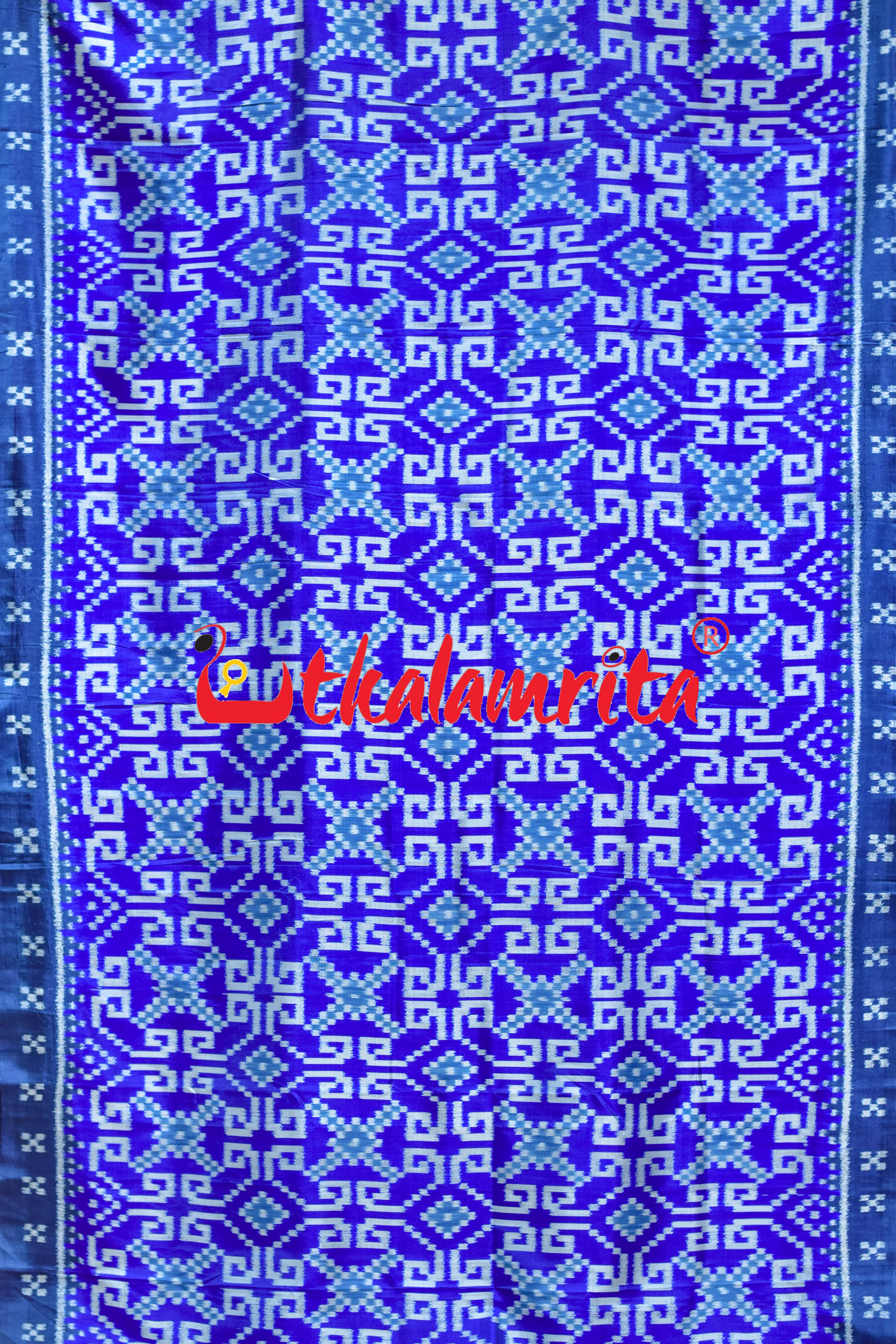 Blue Pasapali Tribal Anchal Khandua Silk Saree