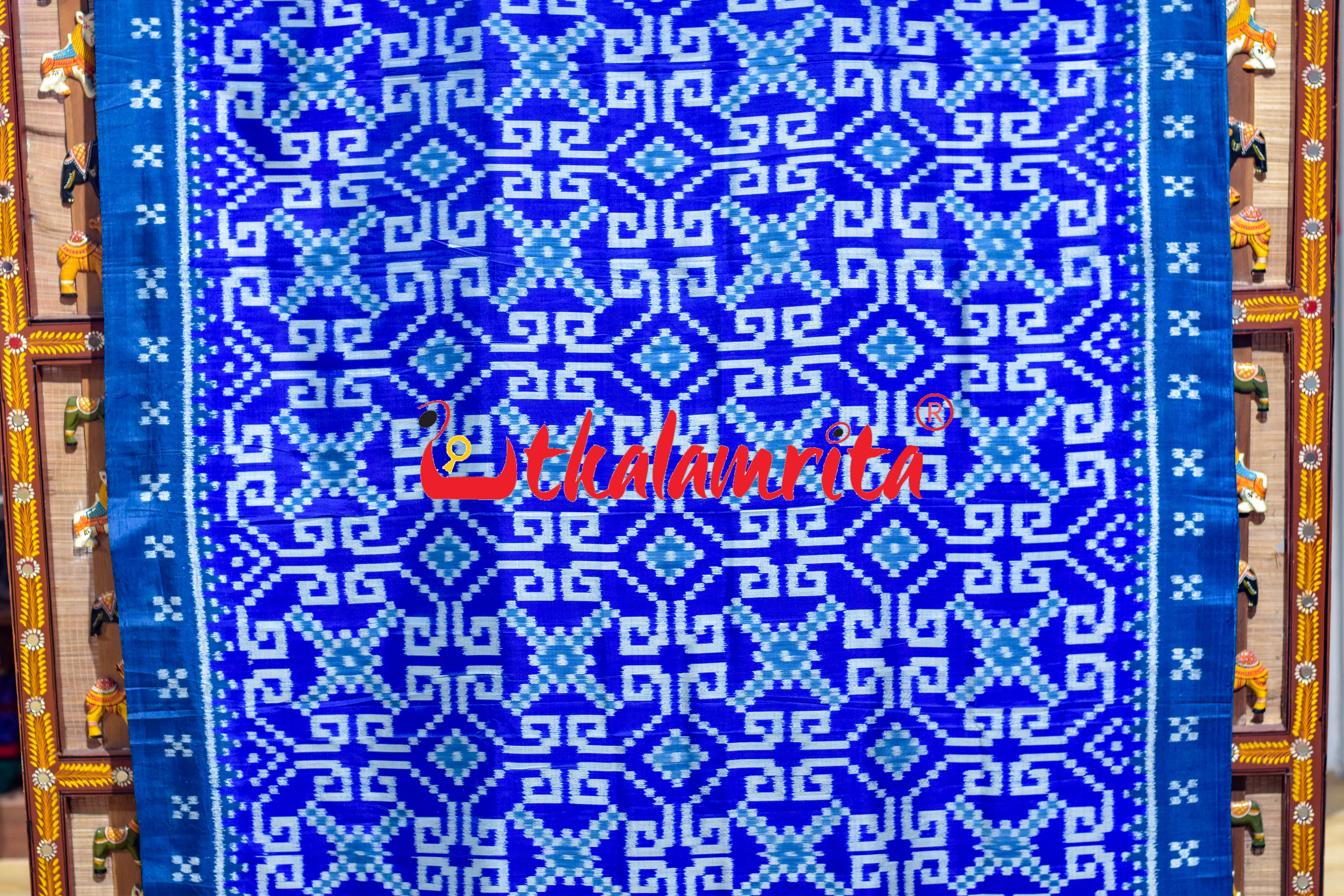 Blue Pasapali Tribal Anchal Khandua Silk Saree