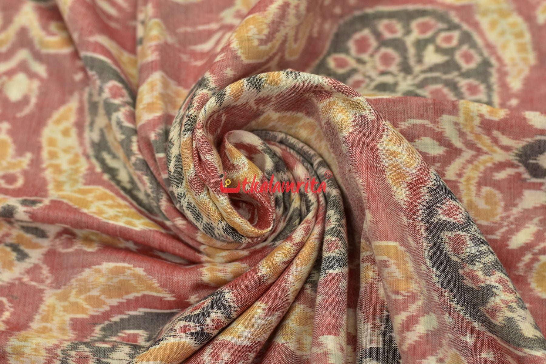 Pink Flower Jhoti Sambalpuri Cotton (Fabric)
