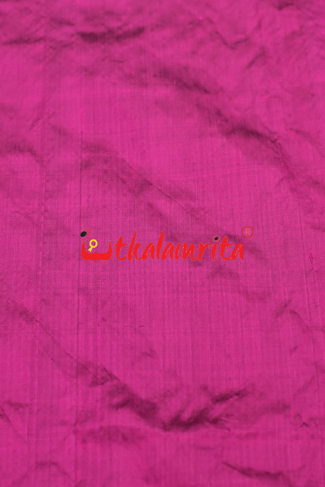 Magenta Flower Bandha Border Silk (Fabric)