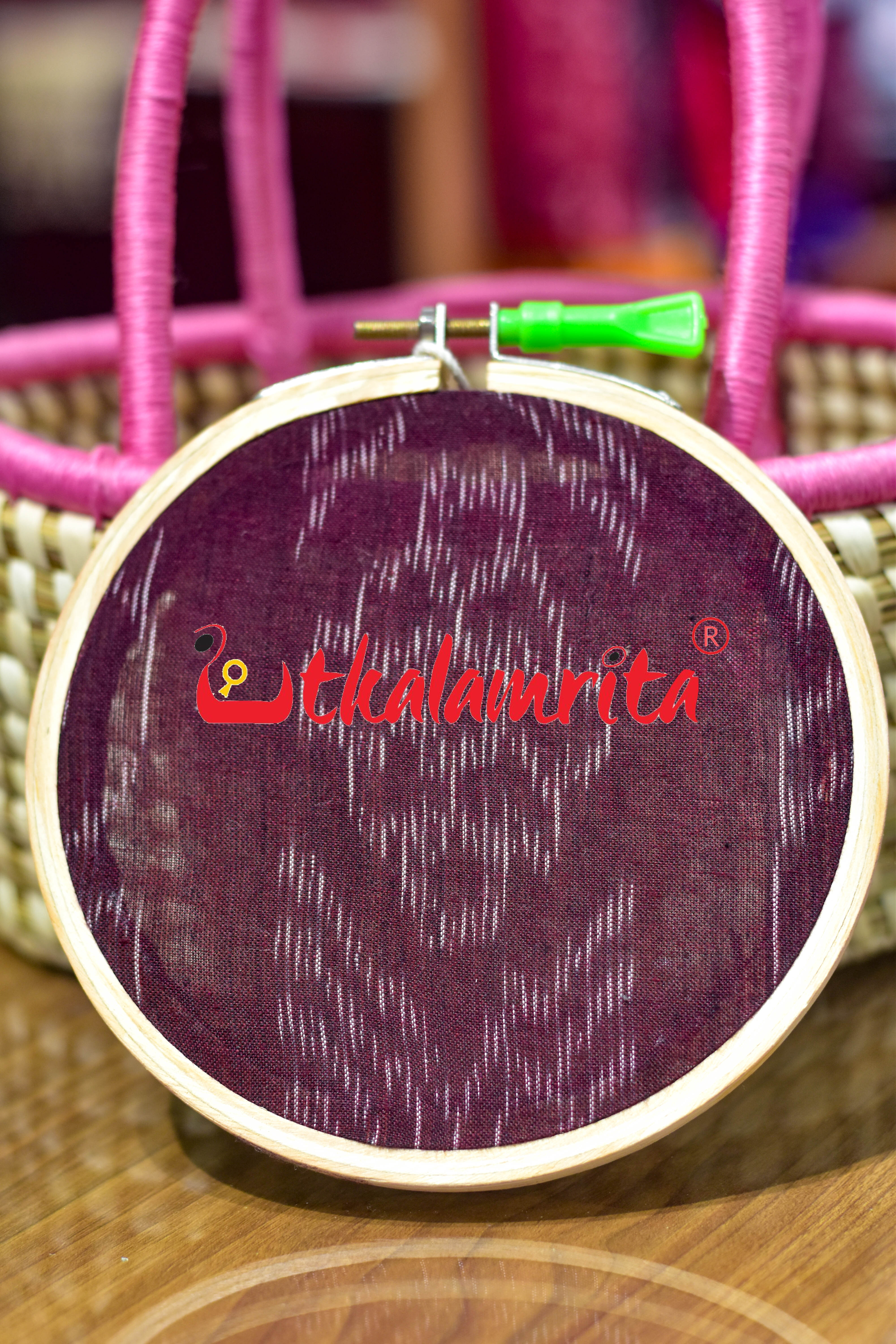 Small Wooden Ikat Hoop