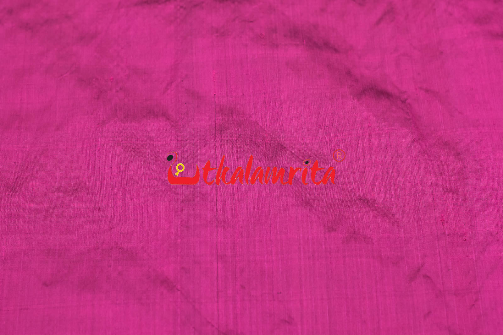 Magenta Flower Bandha Border Silk (Fabric)
