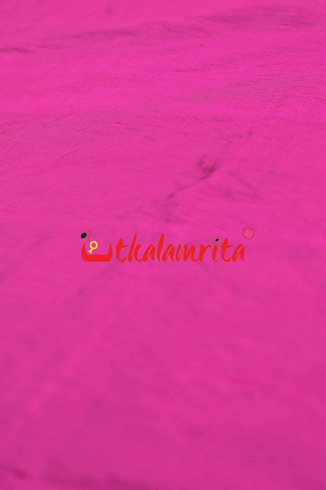Magenta Flower Bandha Border Silk (Fabric)