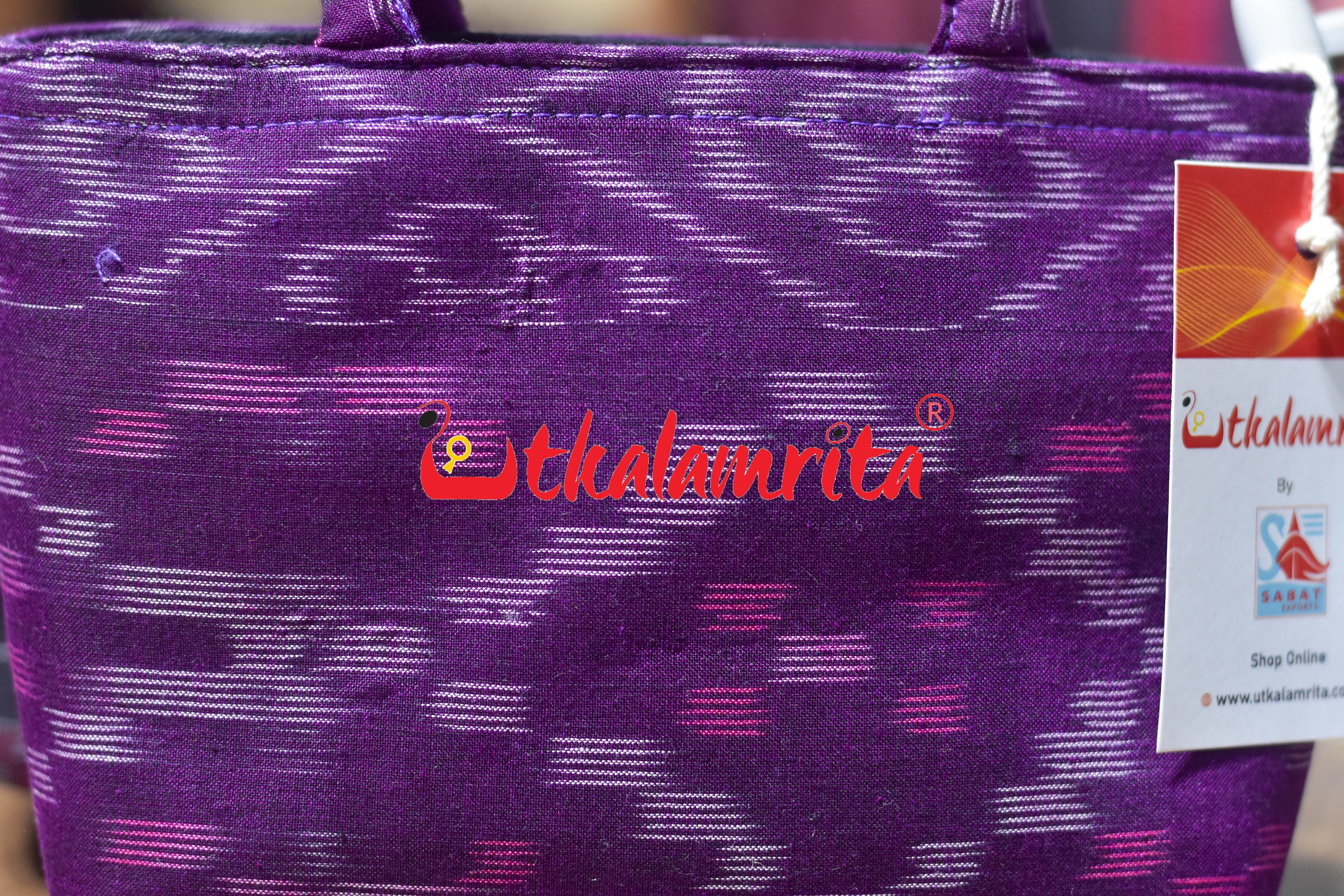 Purple Tetris Mini Vanity Bag
