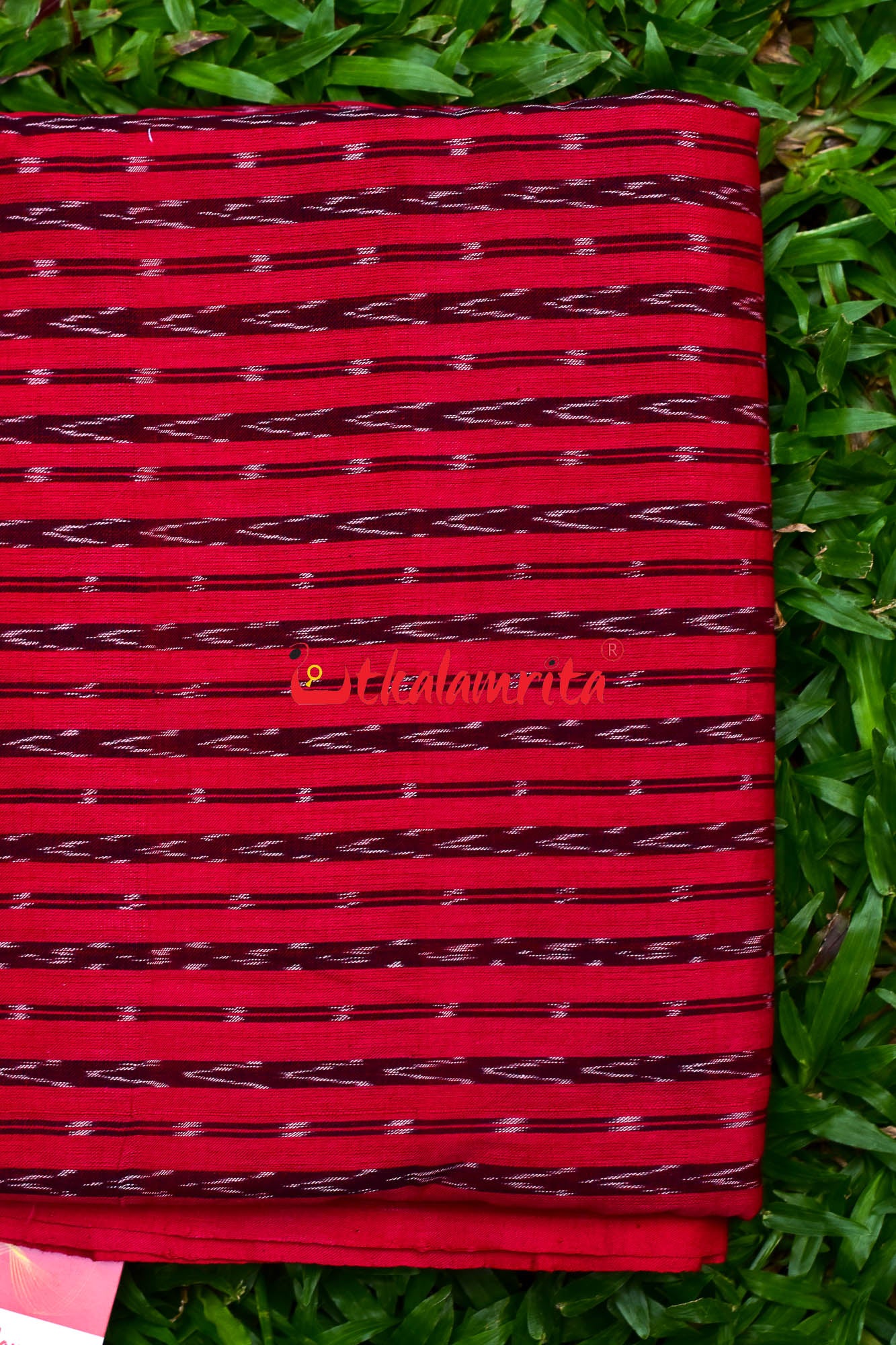 Sambalpuri Red Arrows Ikat (Fabric)