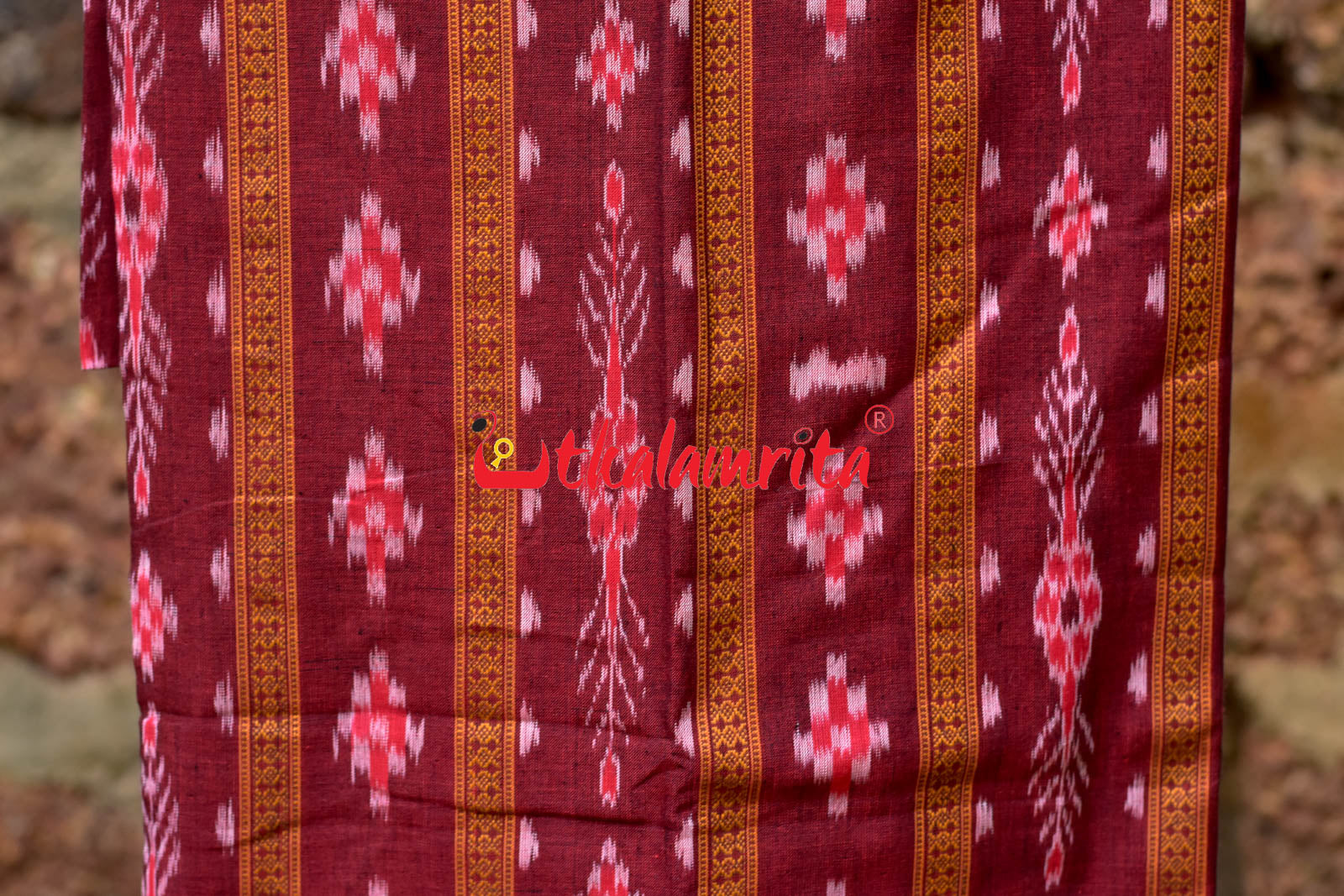 Maroon Mehndi Pasapali Long Flower Bandha Dress Set