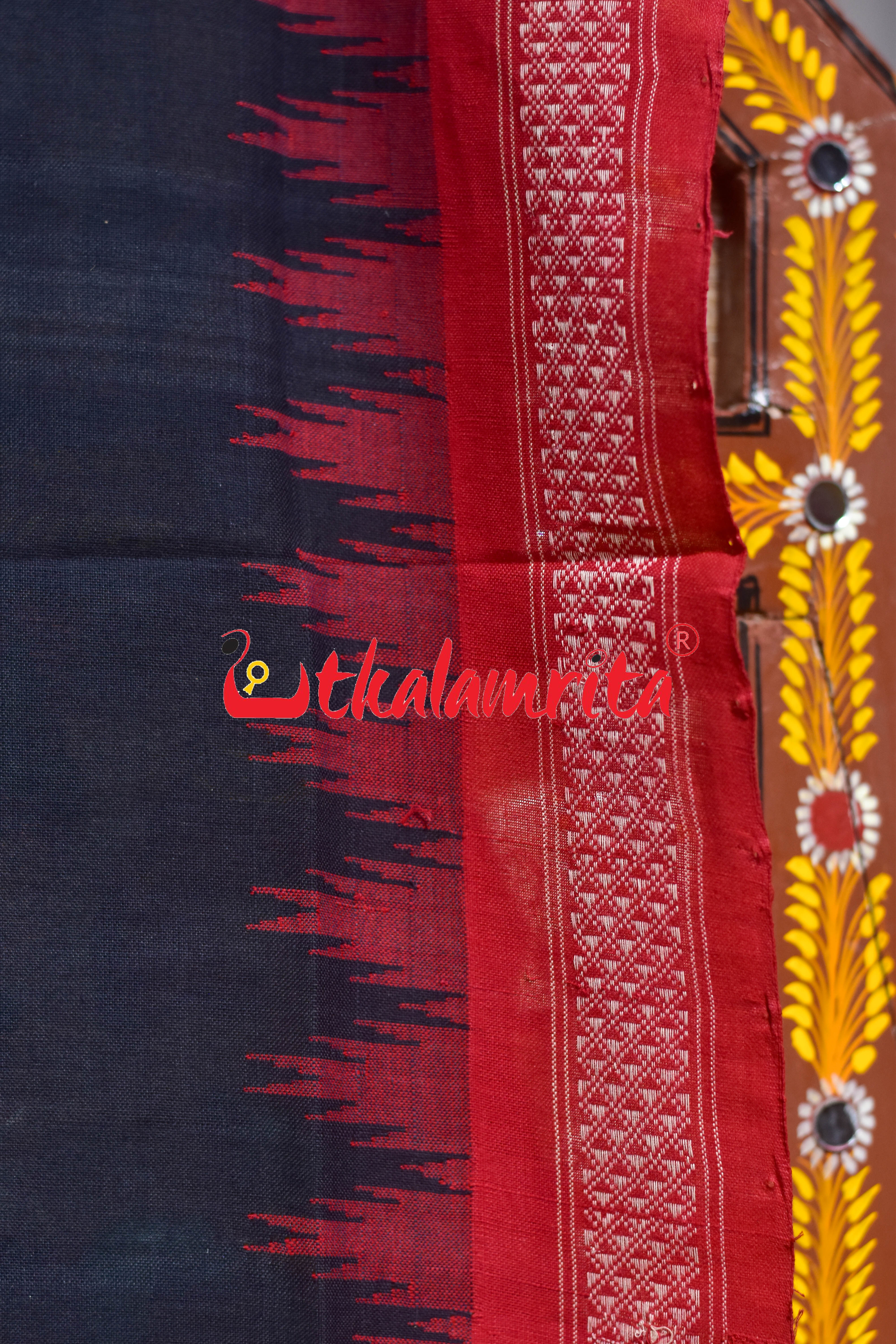 Black Red Border Phoda Kumbha (Dupatta)