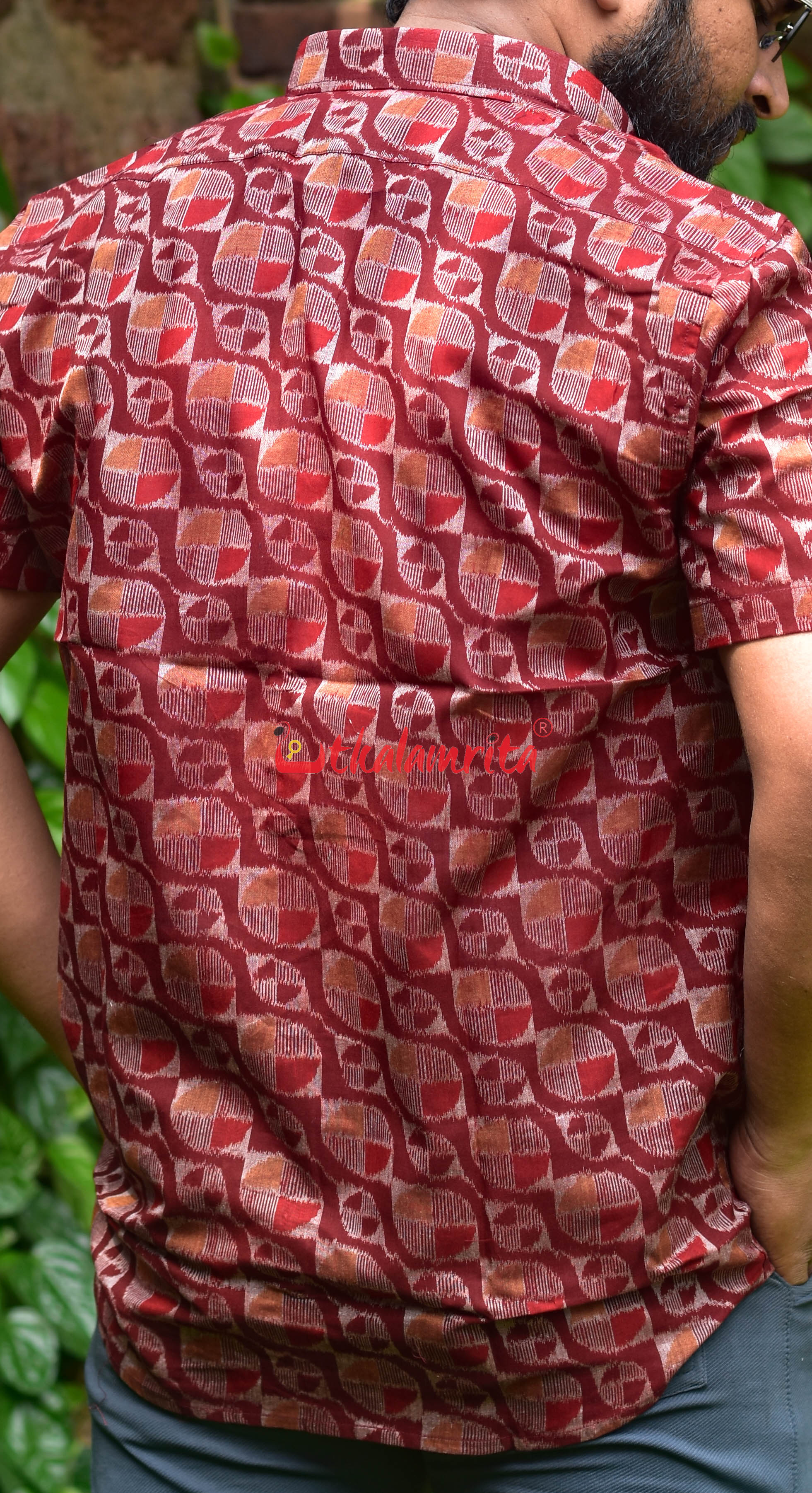 Maroon Gaba House (Mens' Half Shirt)