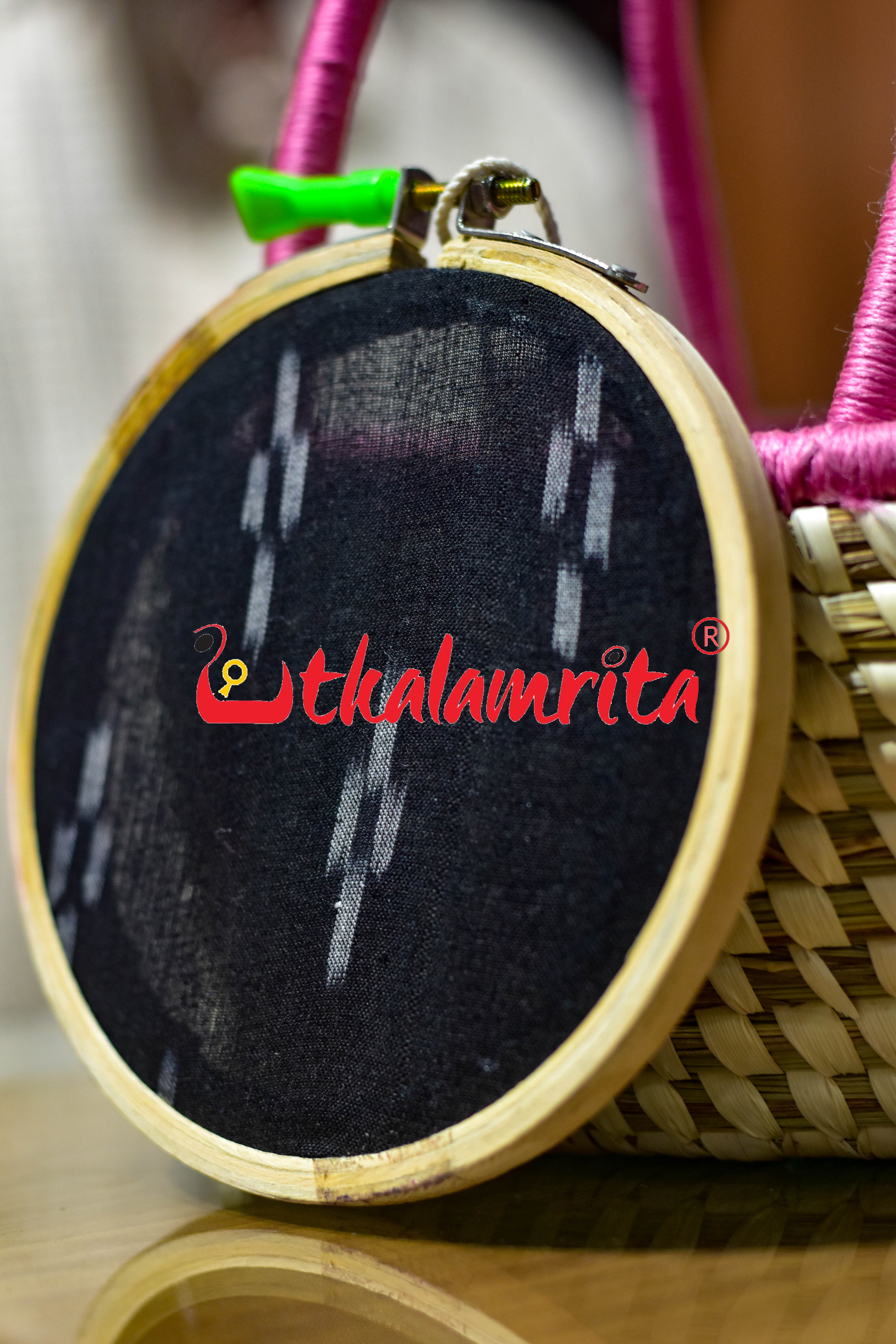 Small Wooden Ikat Hoop