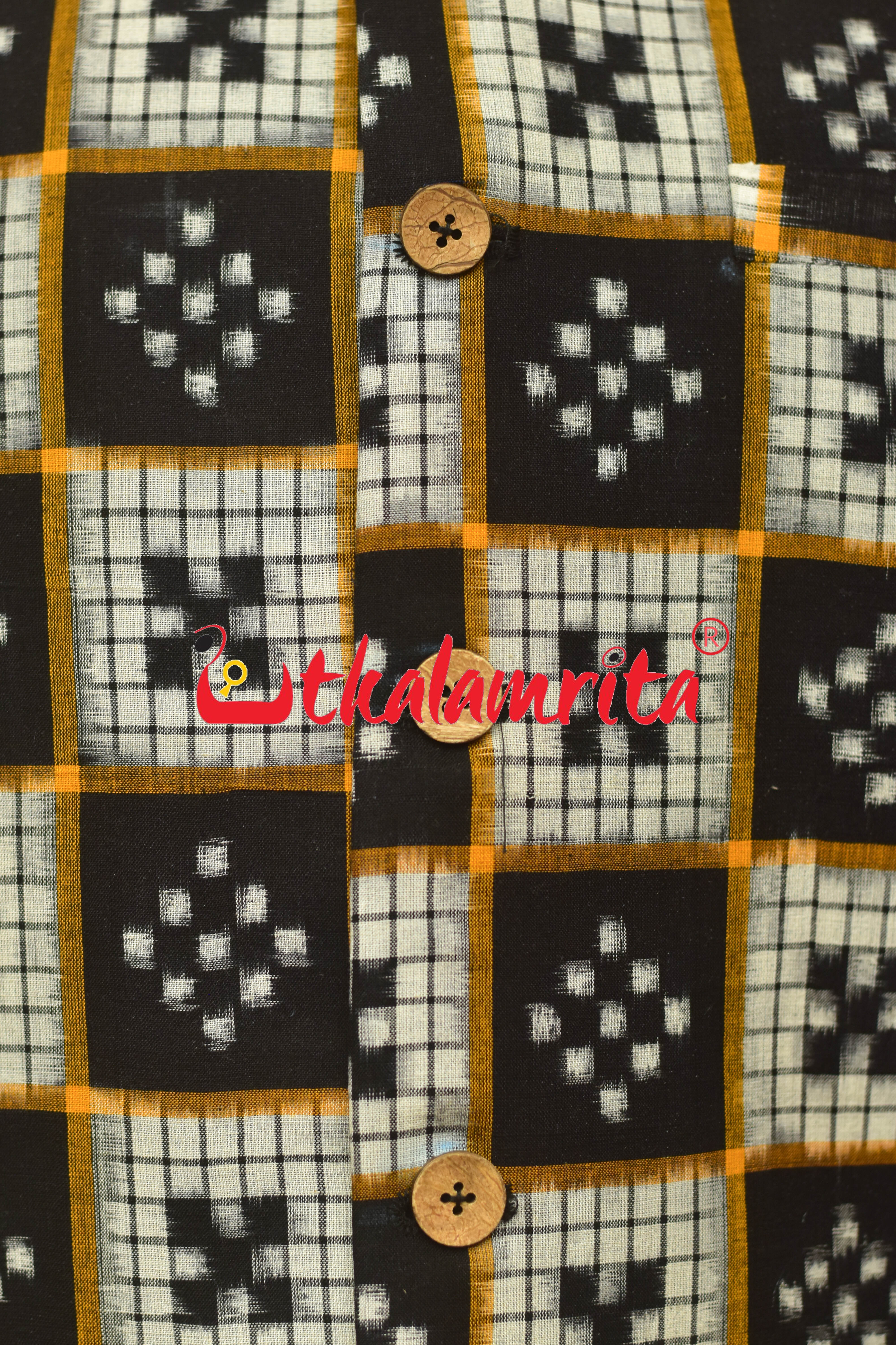 15 Kuthi White Black Pasapali (Modi Jacket)