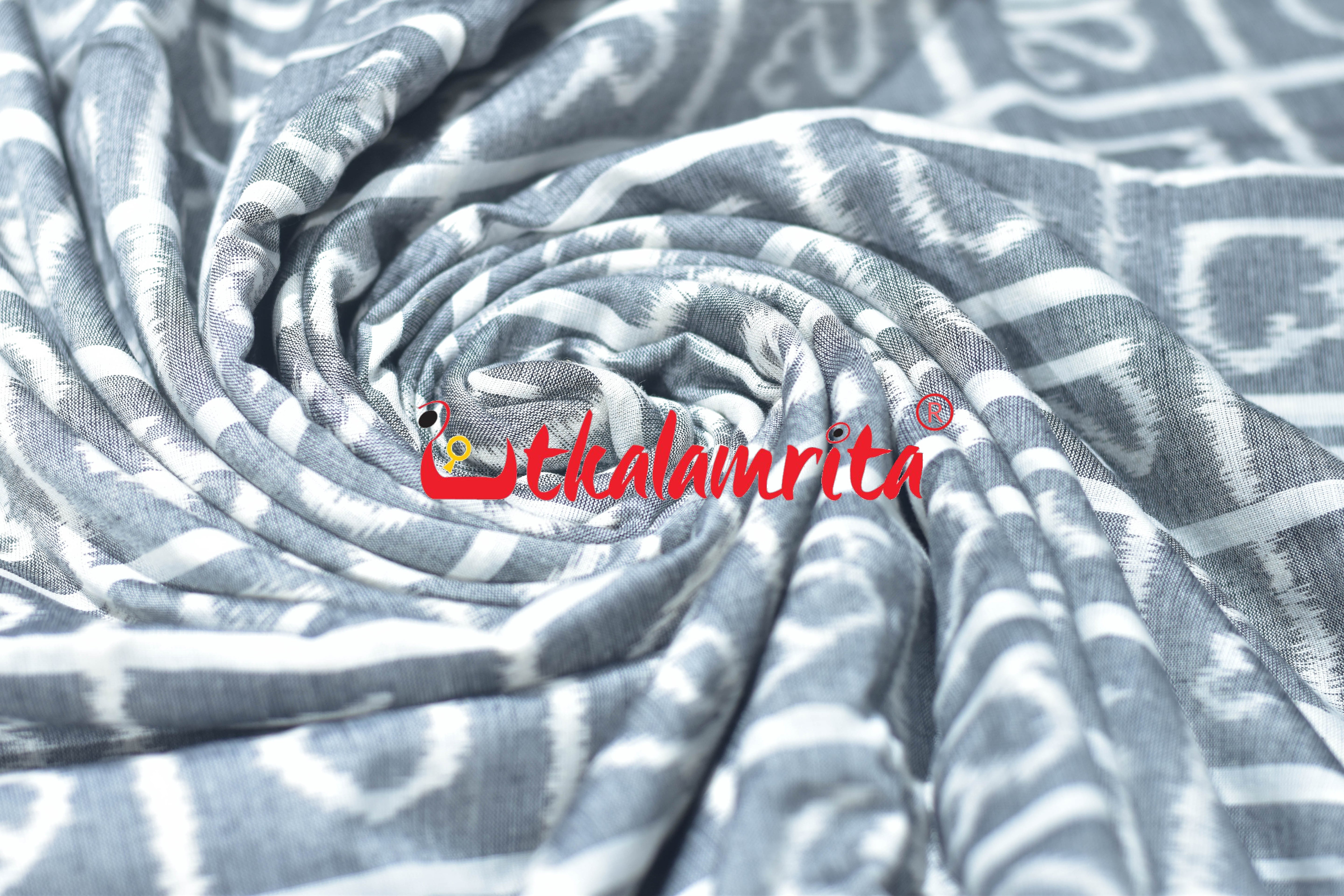 Odia Akhyara Maniabandha Grey Cotton (Fabric)