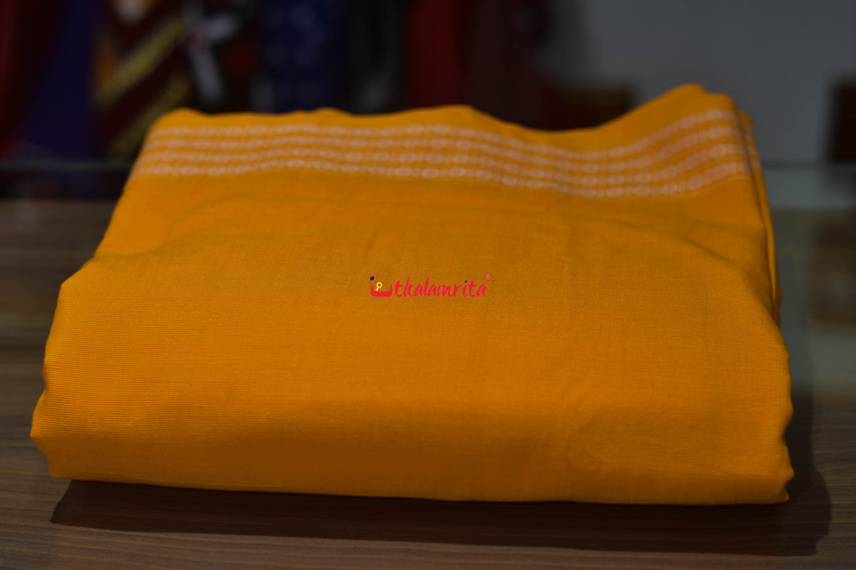 Yellow Big Rudraksha Border Blouse (Fabric)