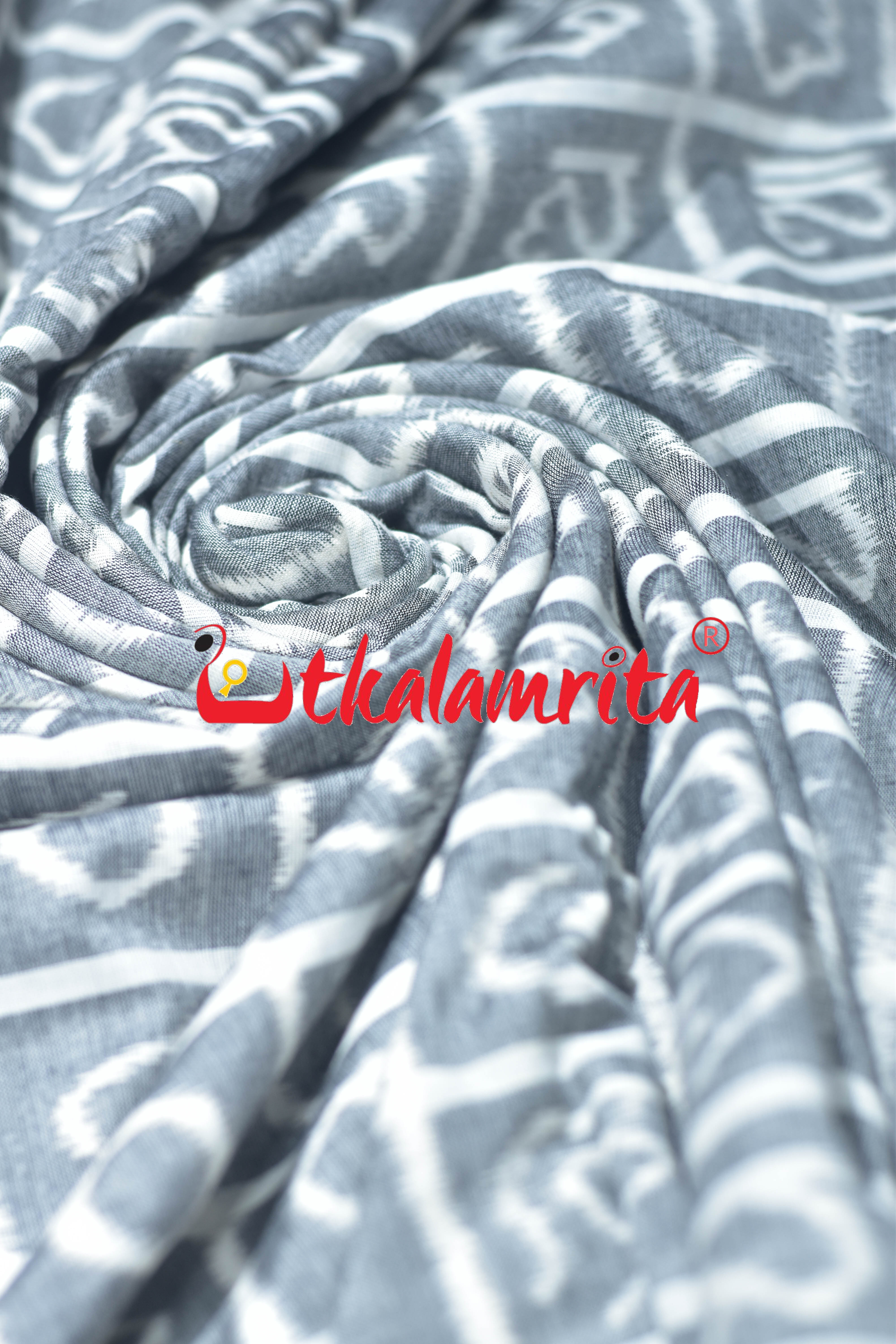 Odia Akhyara Maniabandha Grey Cotton (Fabric)