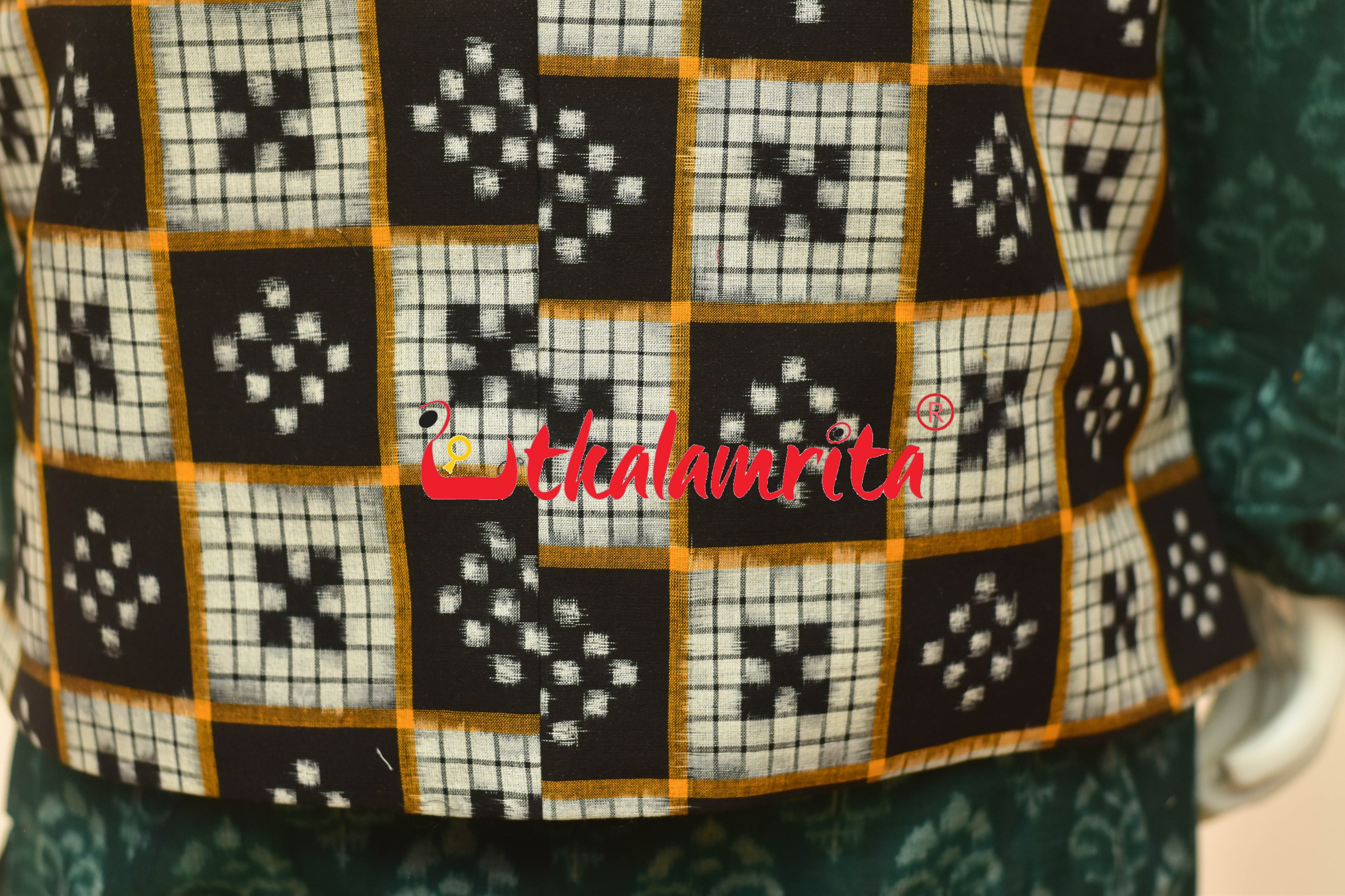 15 Kuthi White Black Pasapali (Modi Jacket)