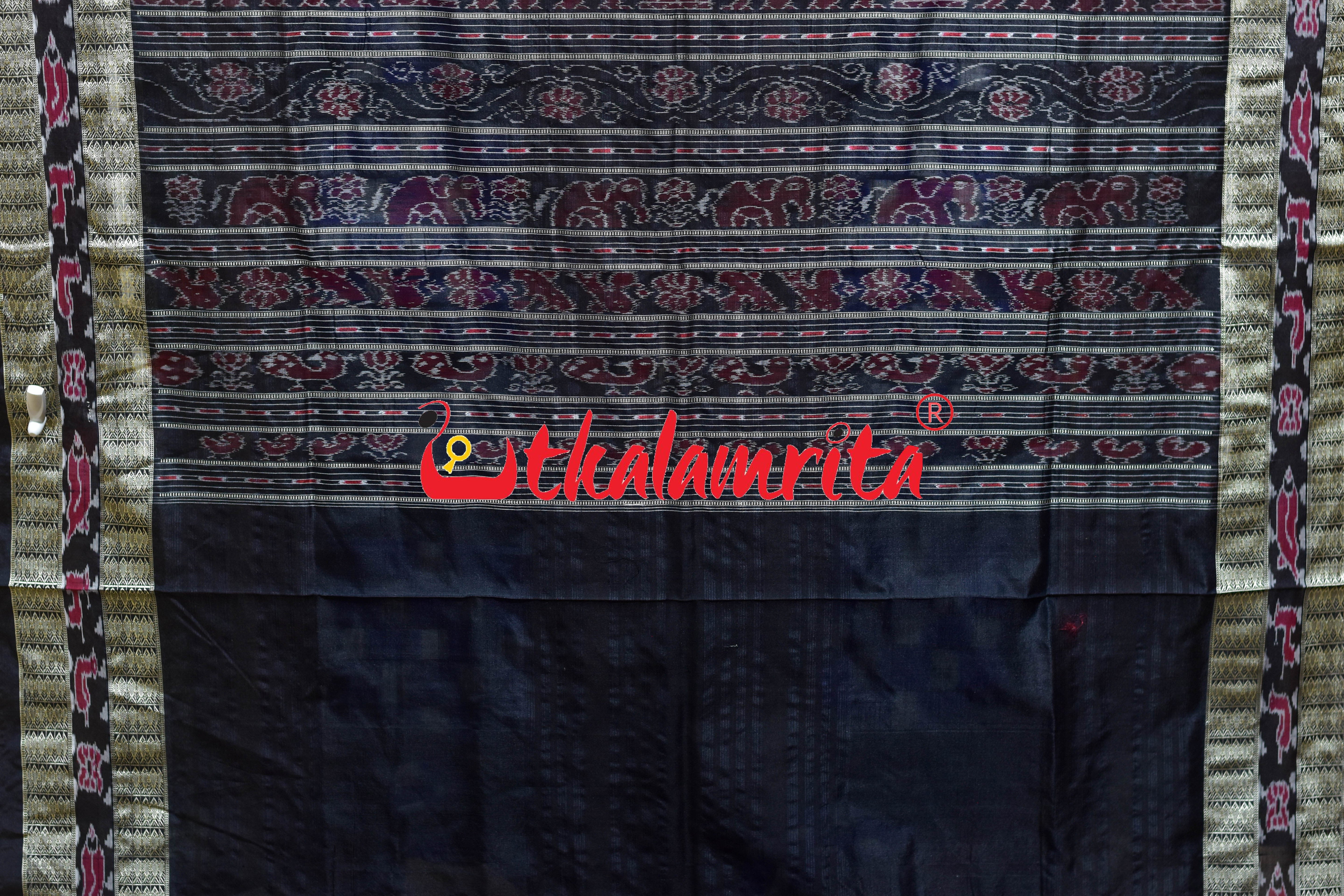 Royal Blue Bichitrapuri Sambalpuri Silk Saree