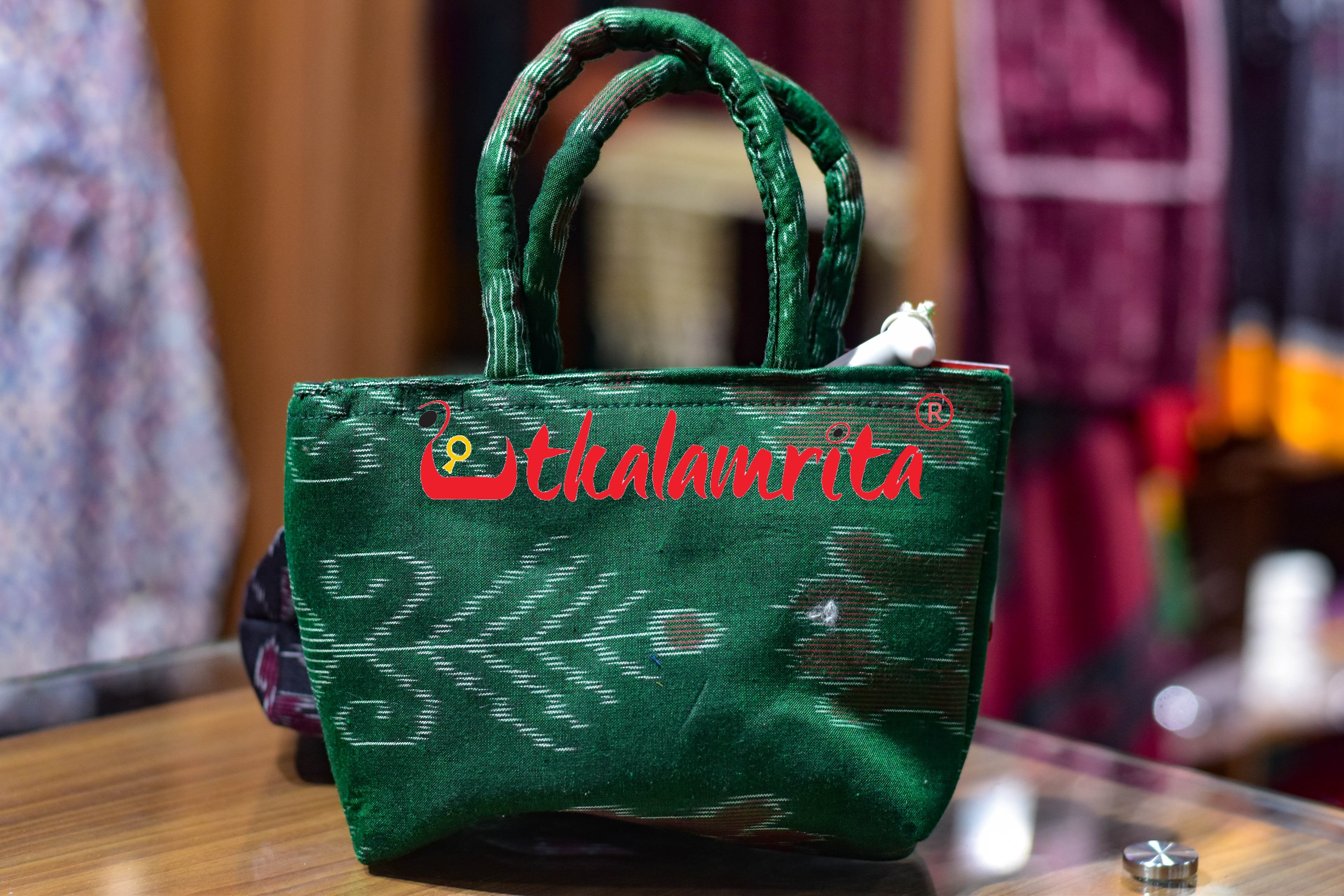 Green Long Fish Bandha Mini Vanity Bag