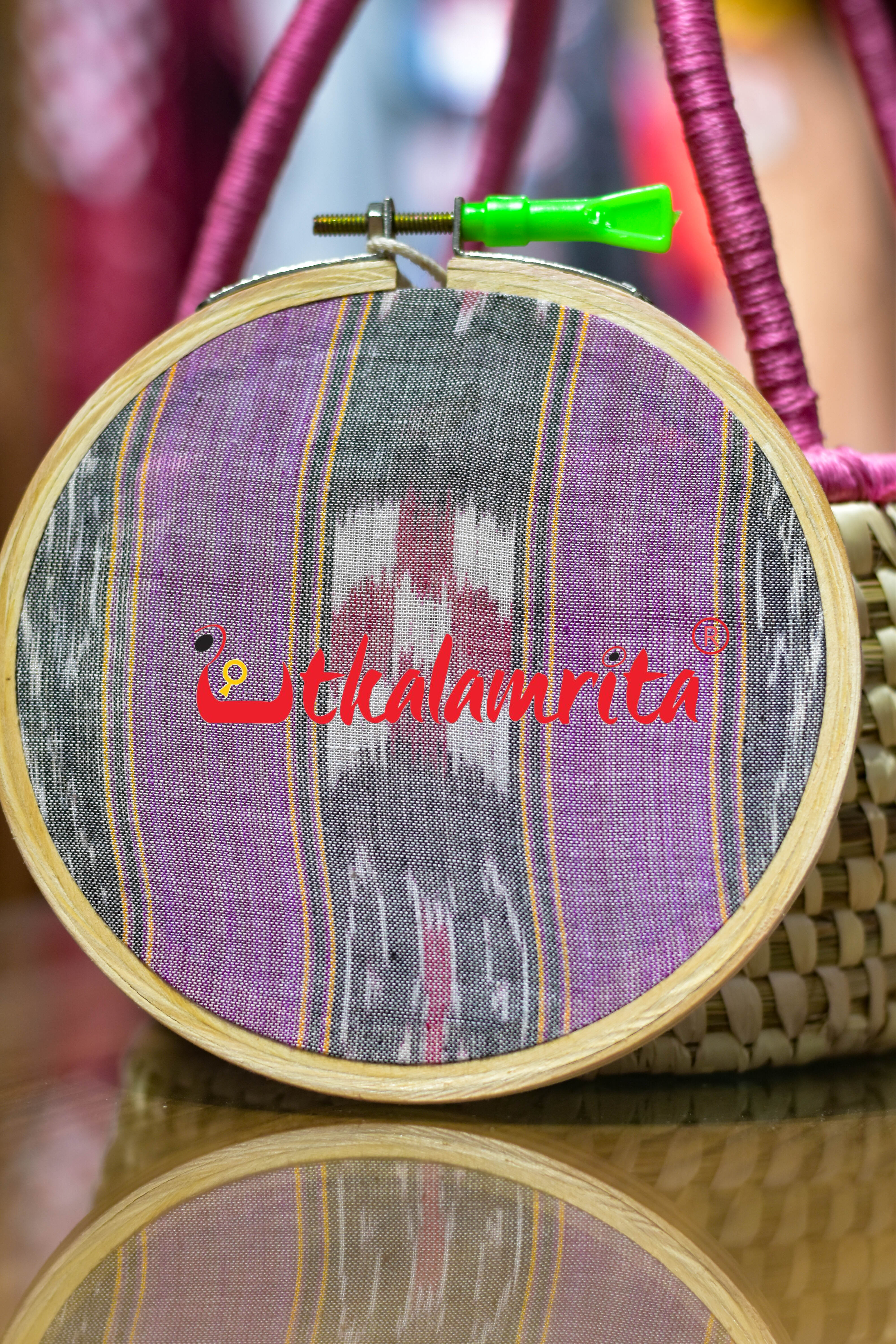 Small Wooden Ikat Hoop