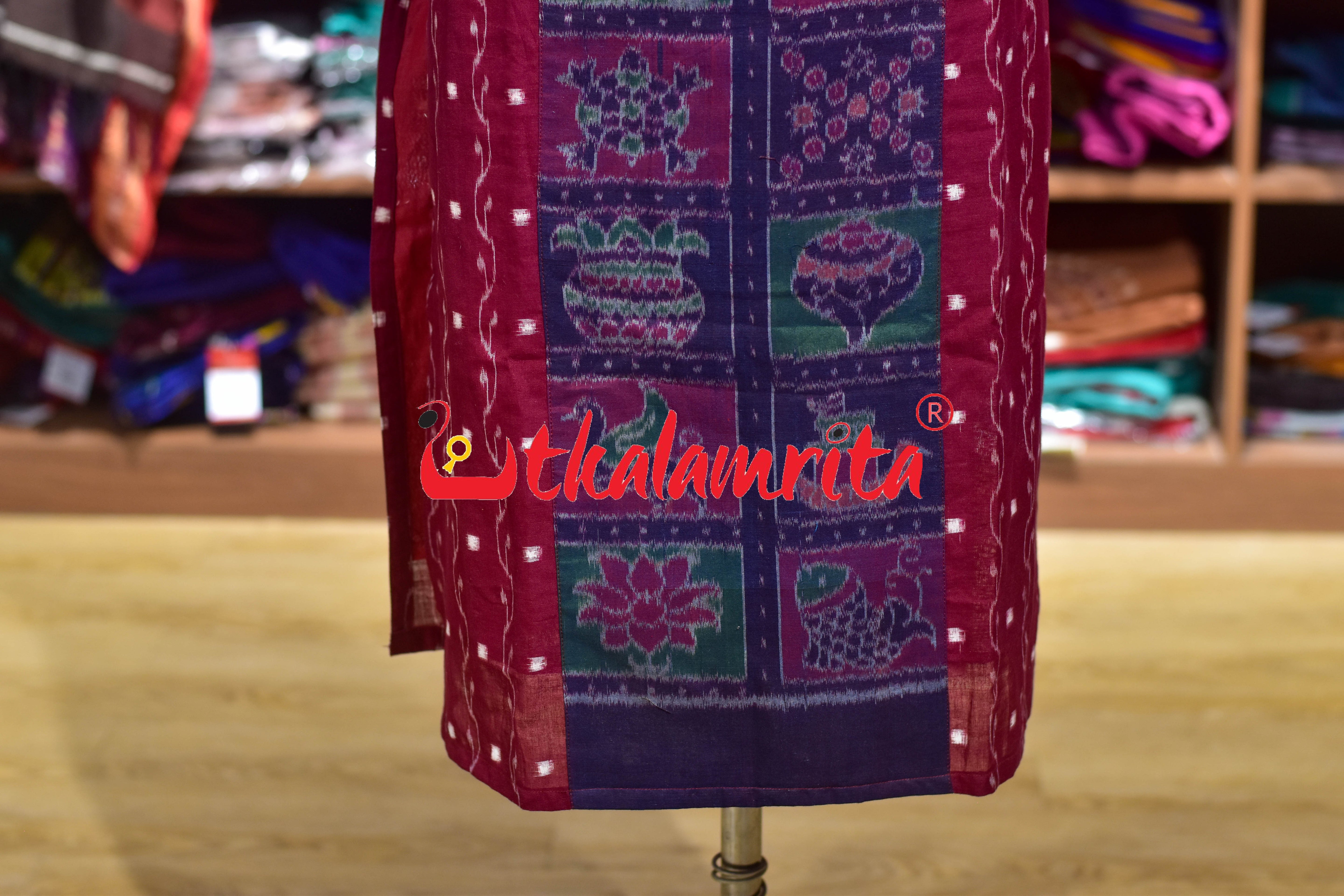Maroon Tipa Lata Dasakothi (Ladies' Kurti)