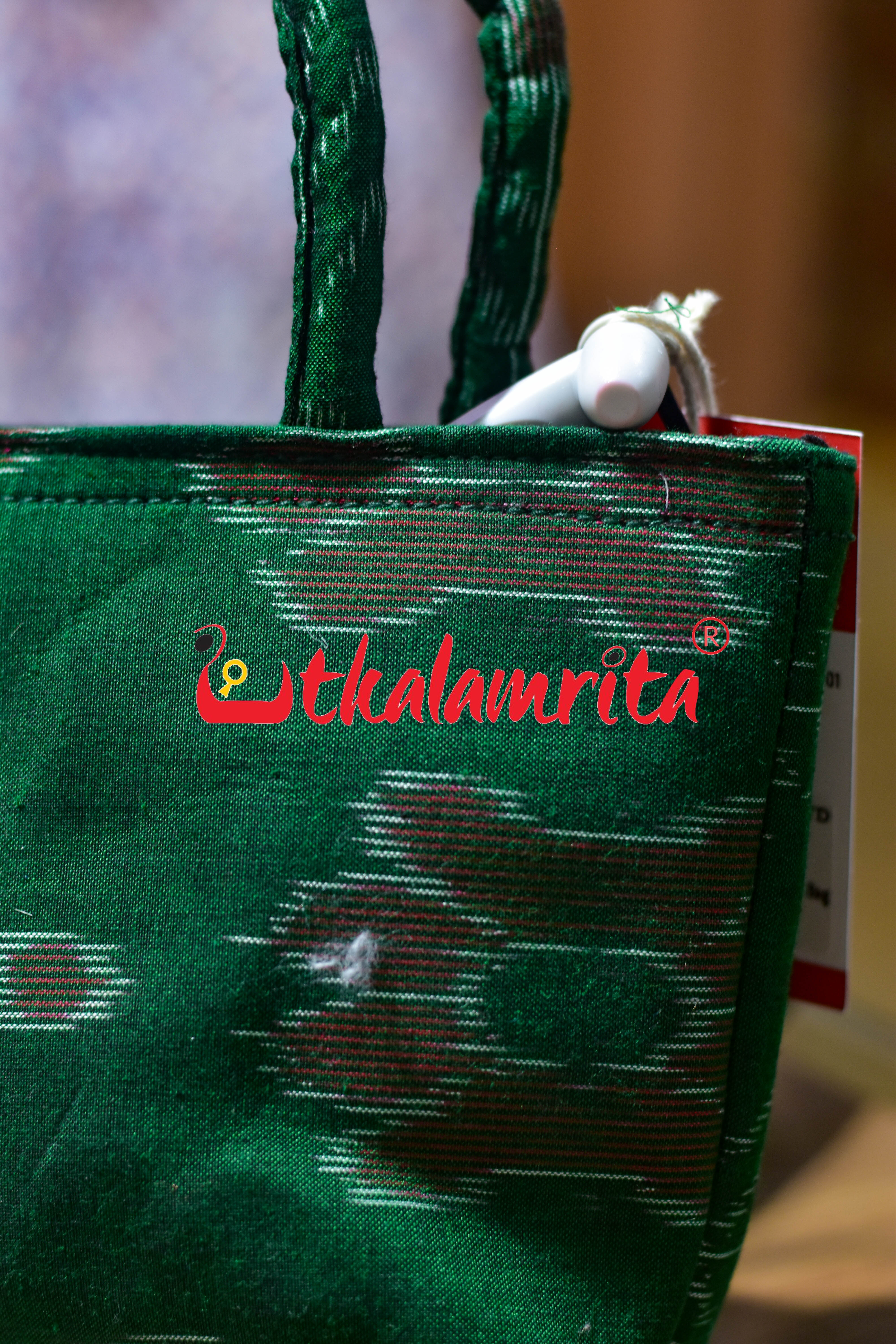 Green Long Fish Bandha Mini Vanity Bag