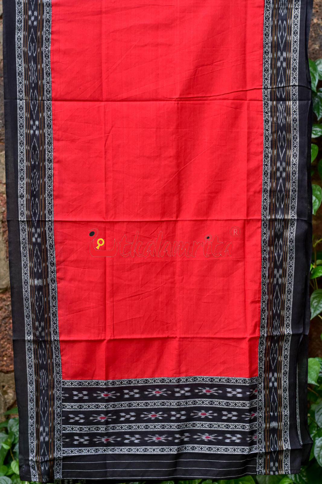 Black Red Simple Pasapali Flower Dress Set