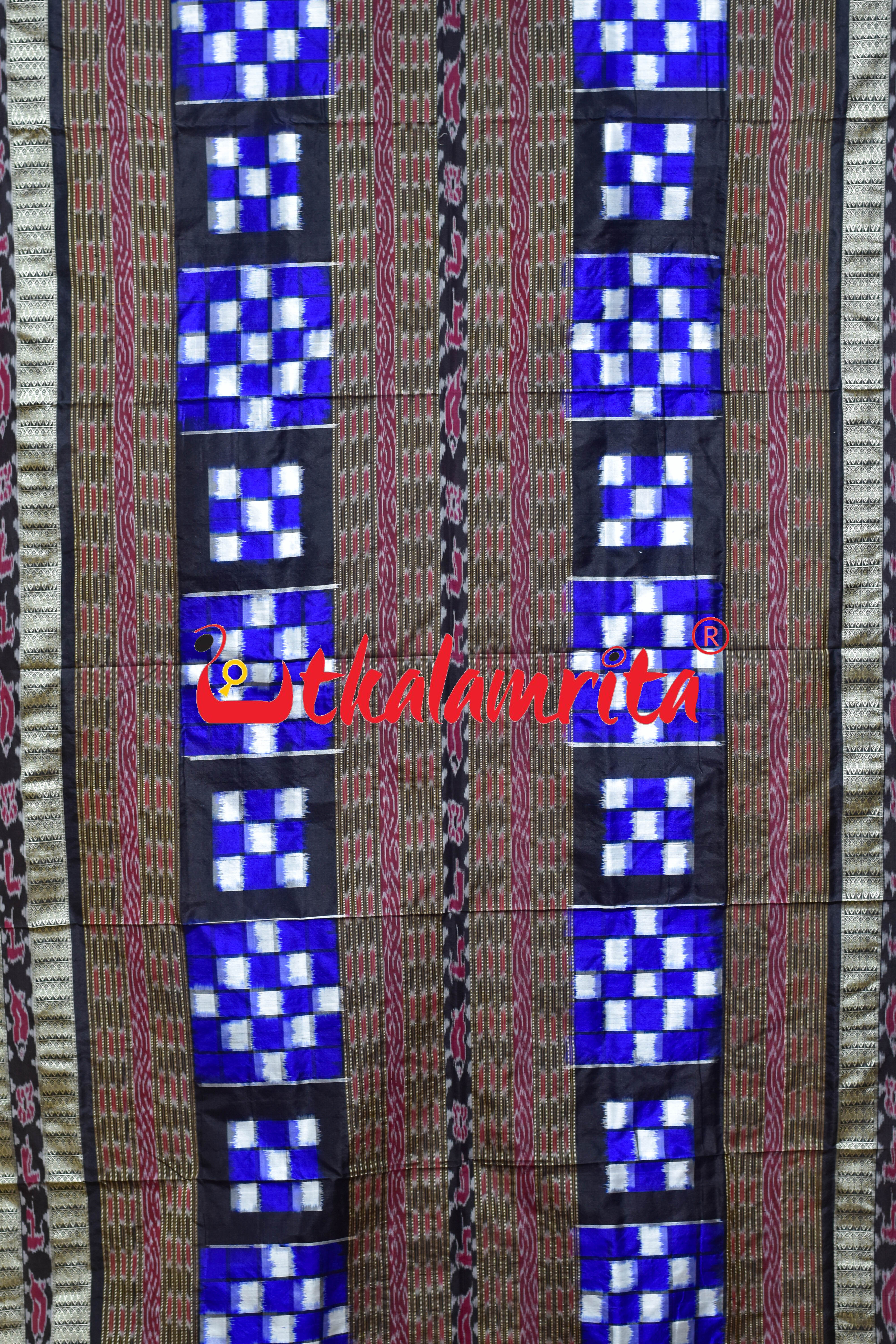 Royal Blue Bichitrapuri Sambalpuri Silk Saree