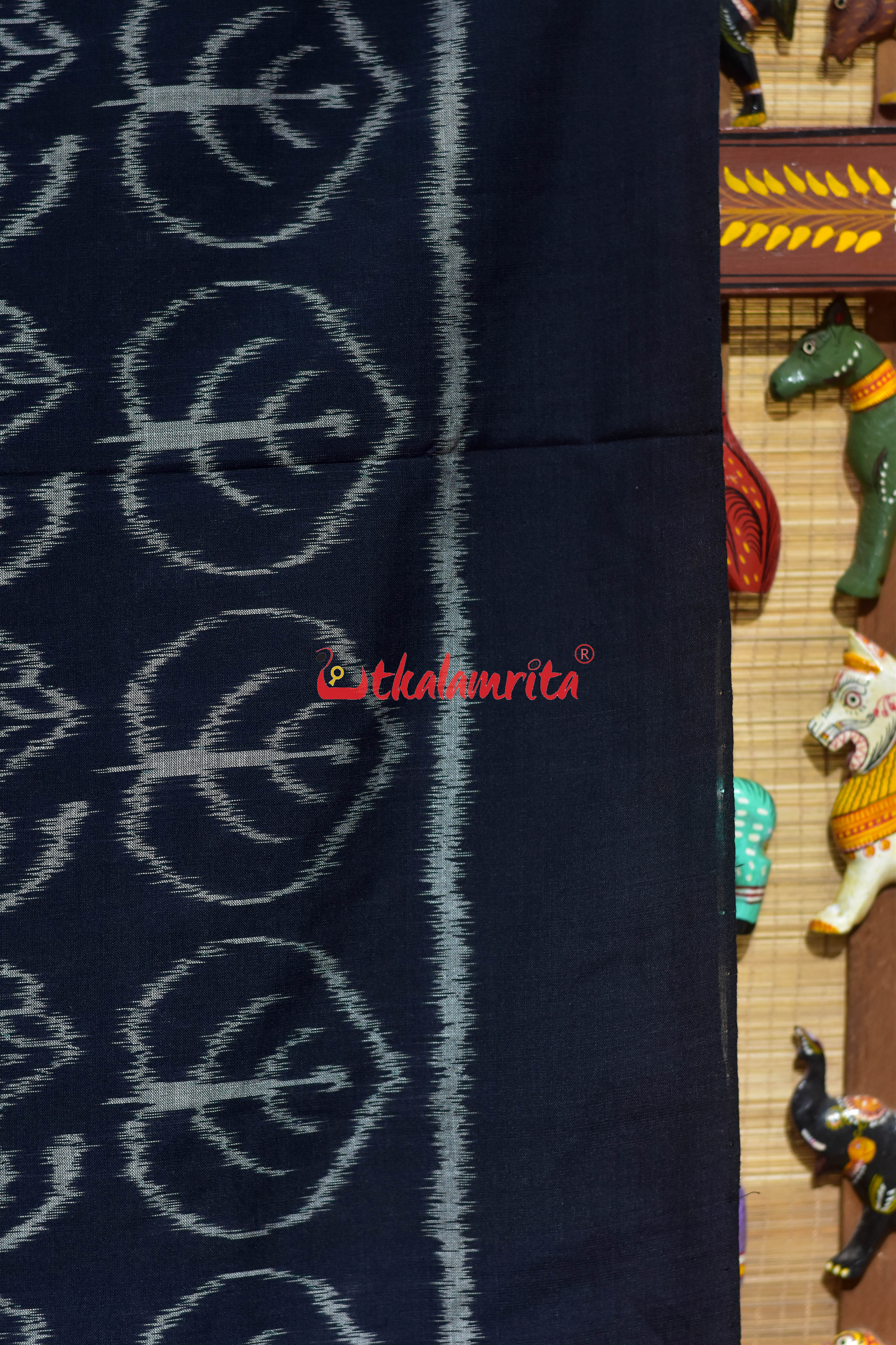 Black Nabakothi Khandua Cotton Saree