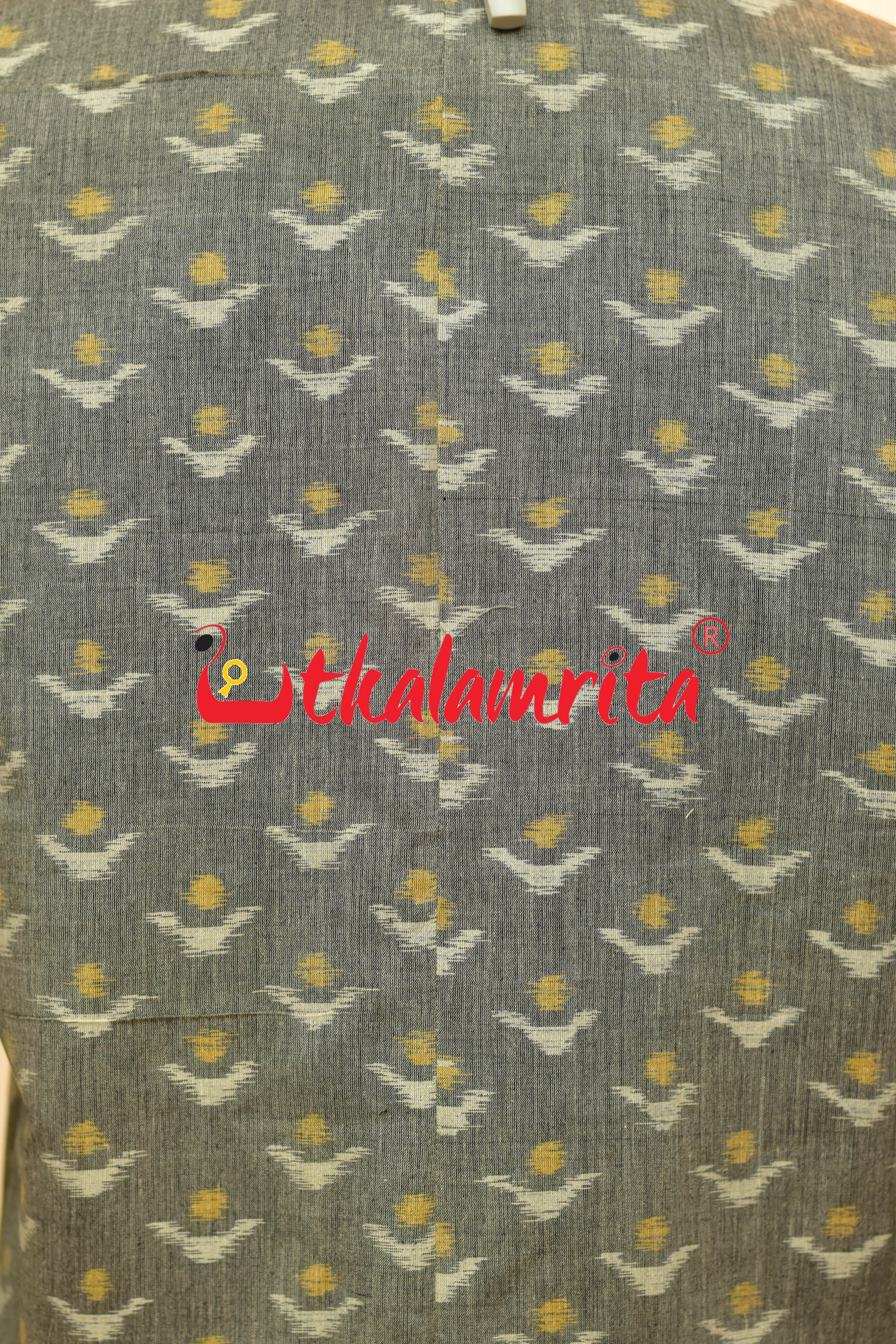 Grey Yellow Chandrika Ikat (Modi Jacket)