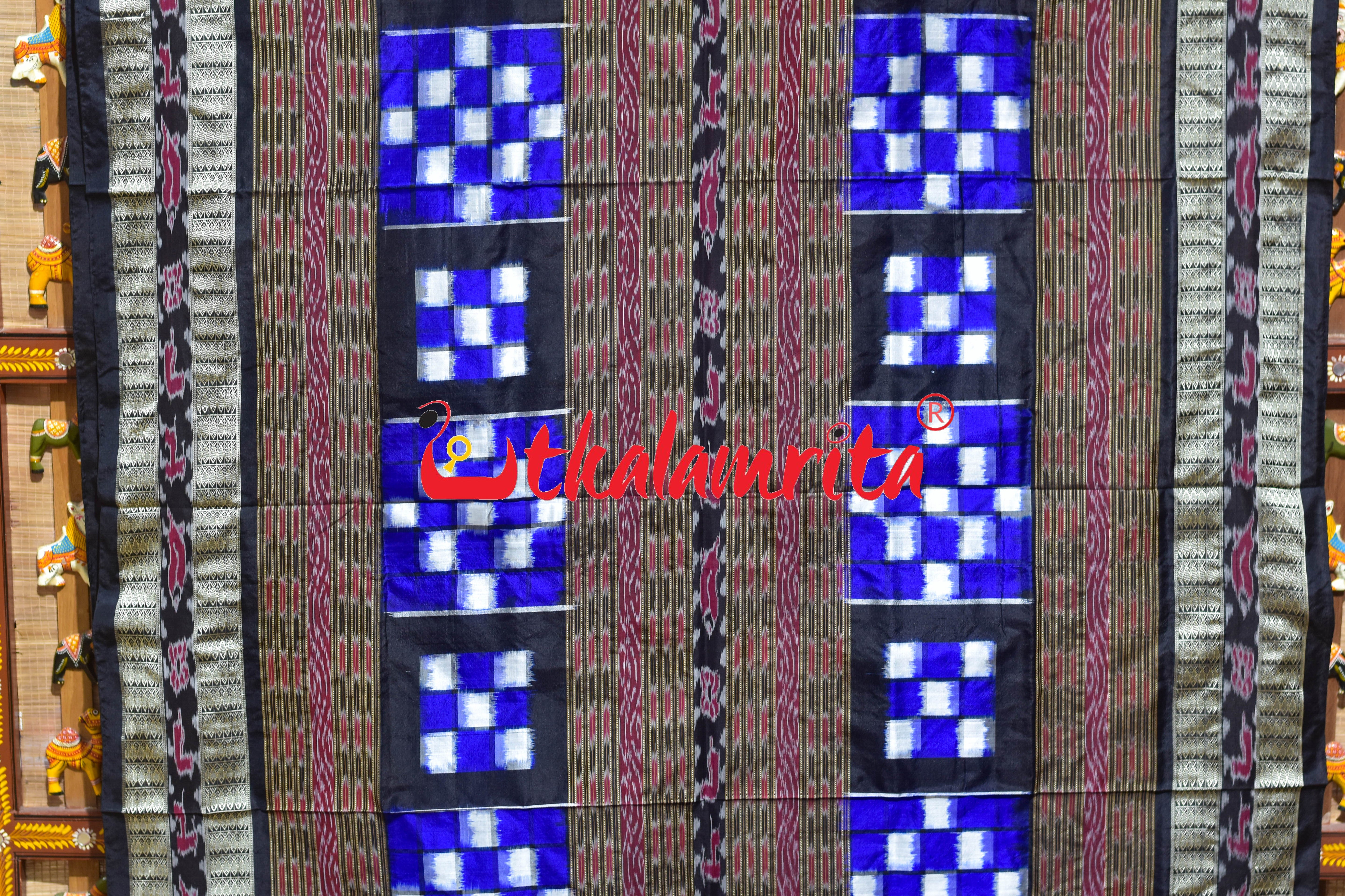 Royal Blue Bichitrapuri Sambalpuri Silk Saree