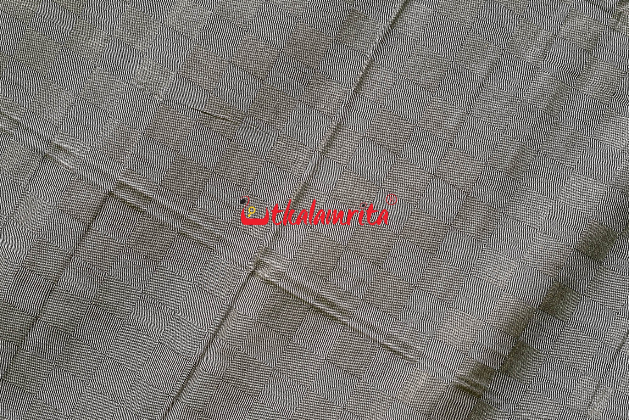 Grey Bandha Border Sambalpuri Cotton Saree