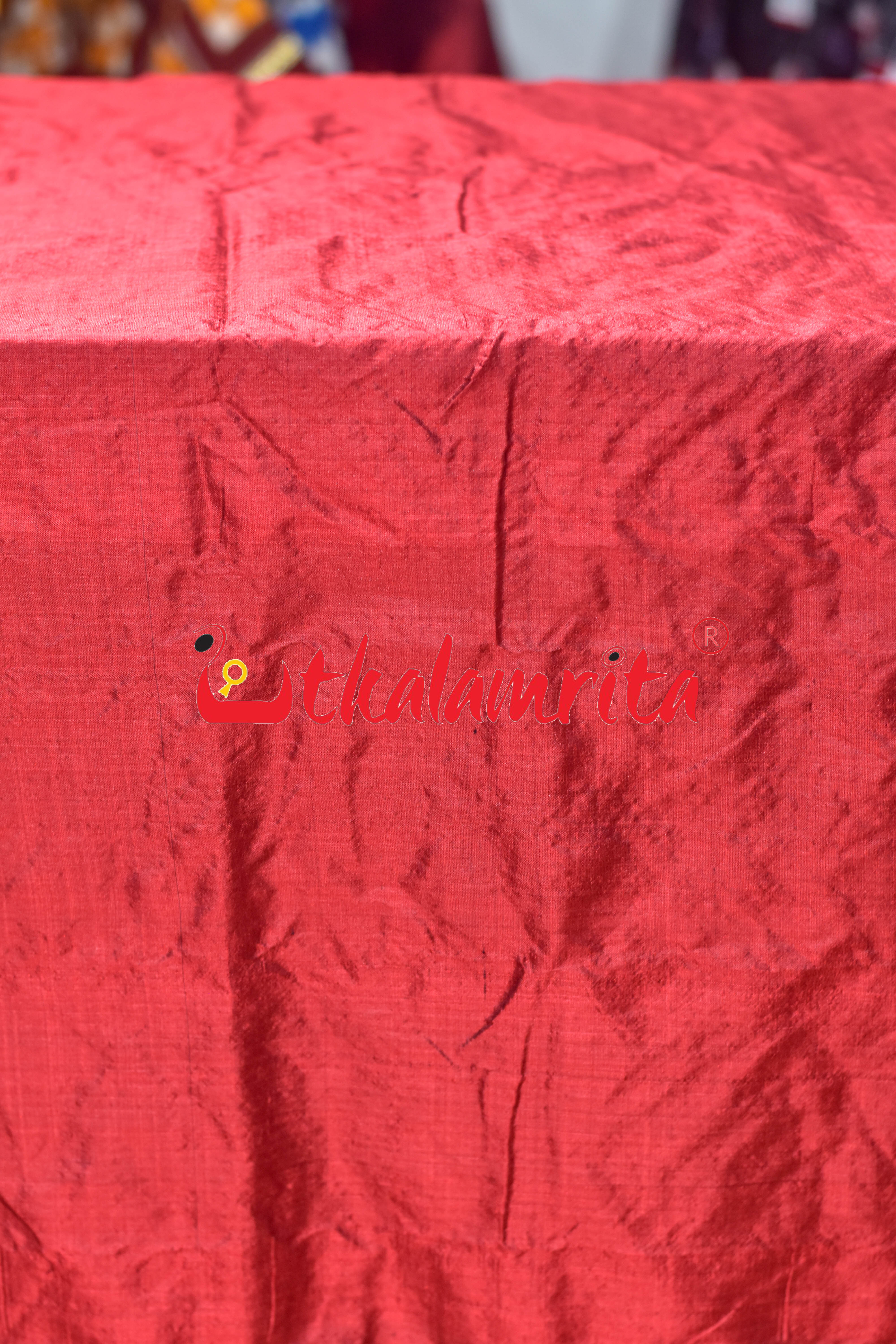 Maroon Arrows Bandha Silk (Fabric)