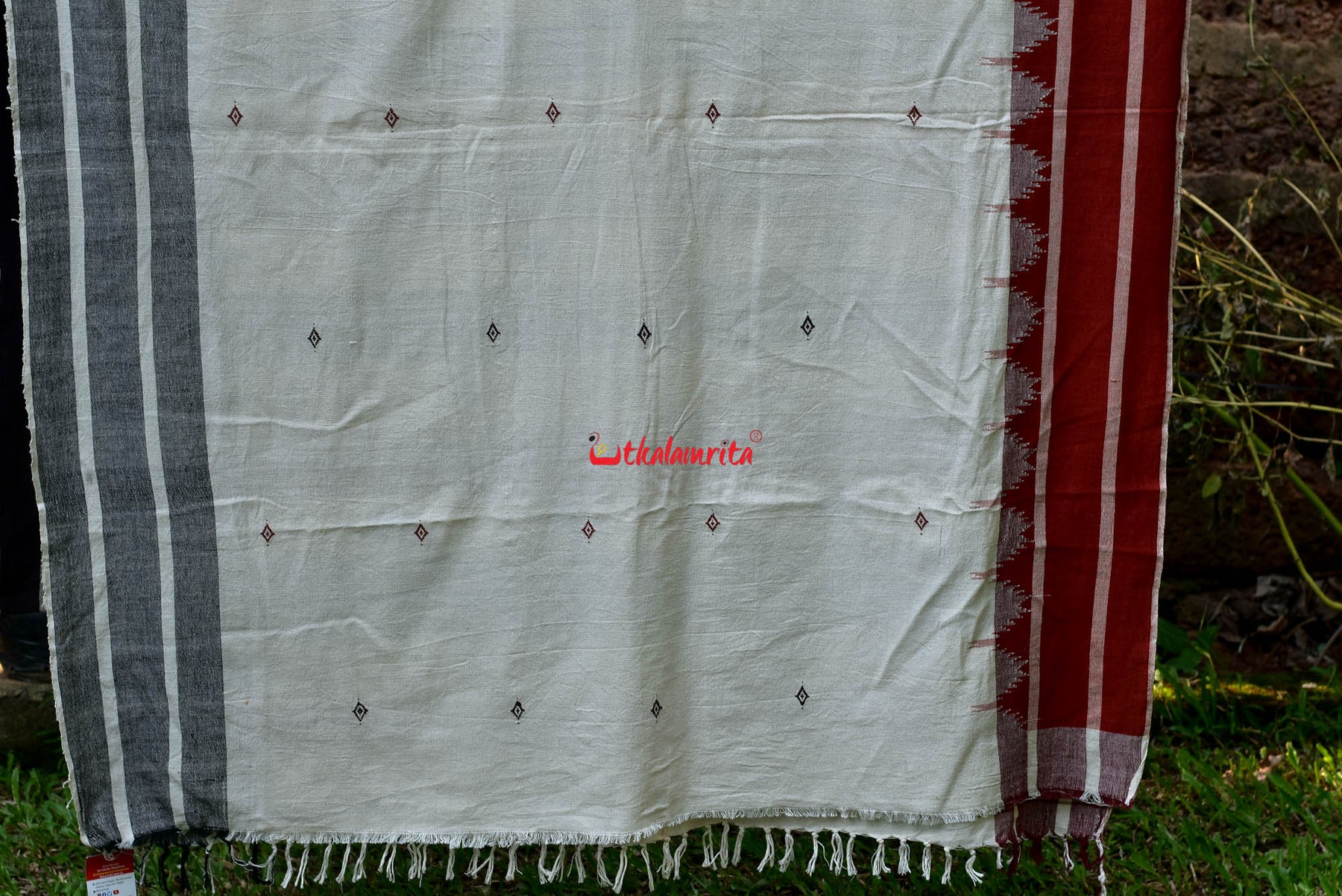 White Ganga Jamuna Kotpad Saree