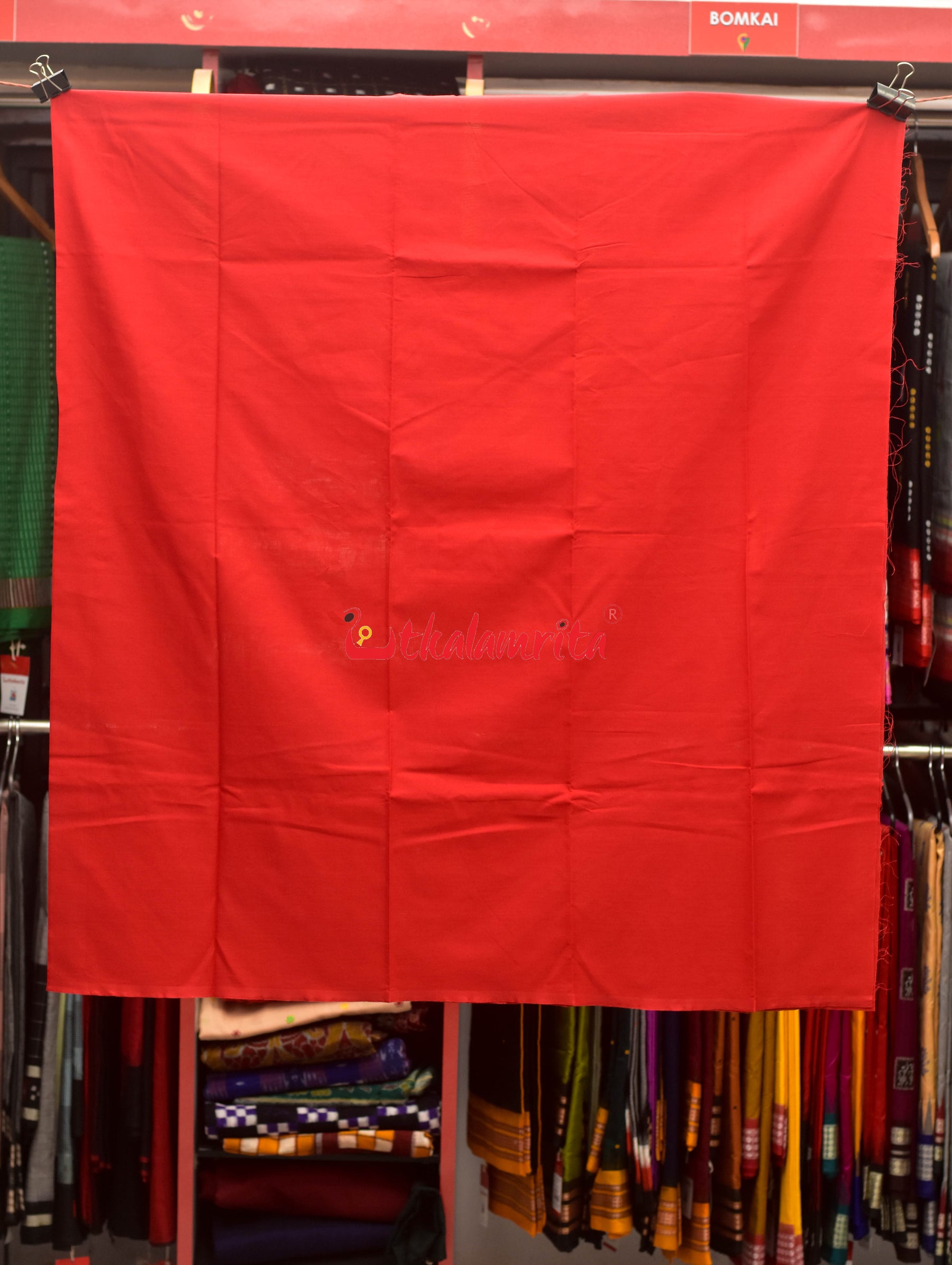 Red Grey Bandha Sambalpuri Dress Set