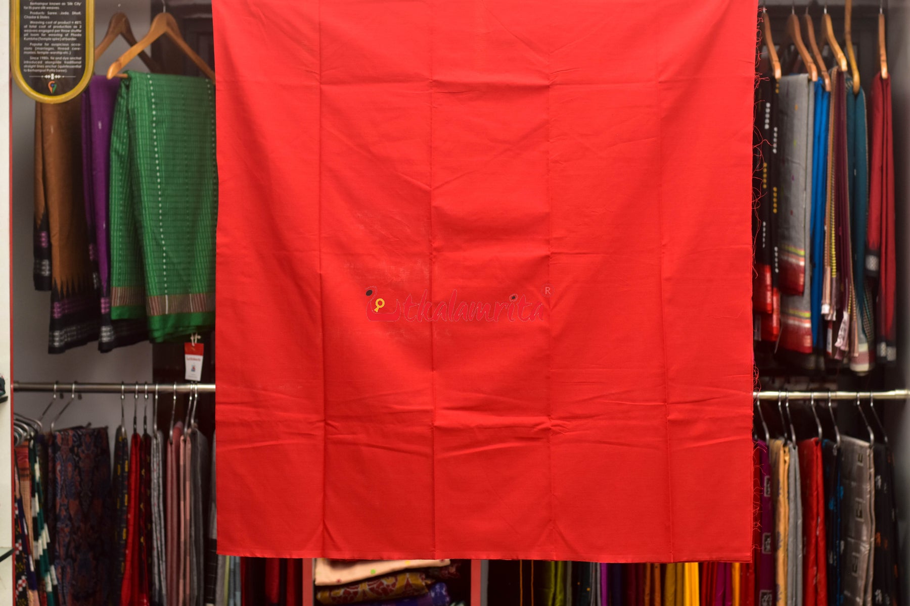 Red Grey Bandha Sambalpuri Dress Set