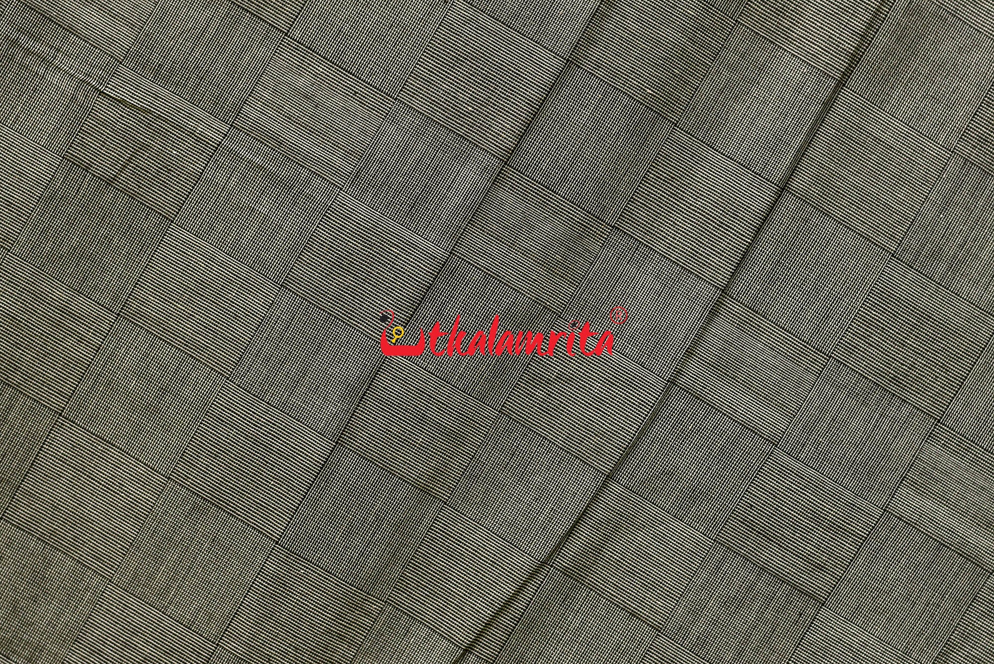 Grey Bandha Border Sambalpuri Cotton Saree