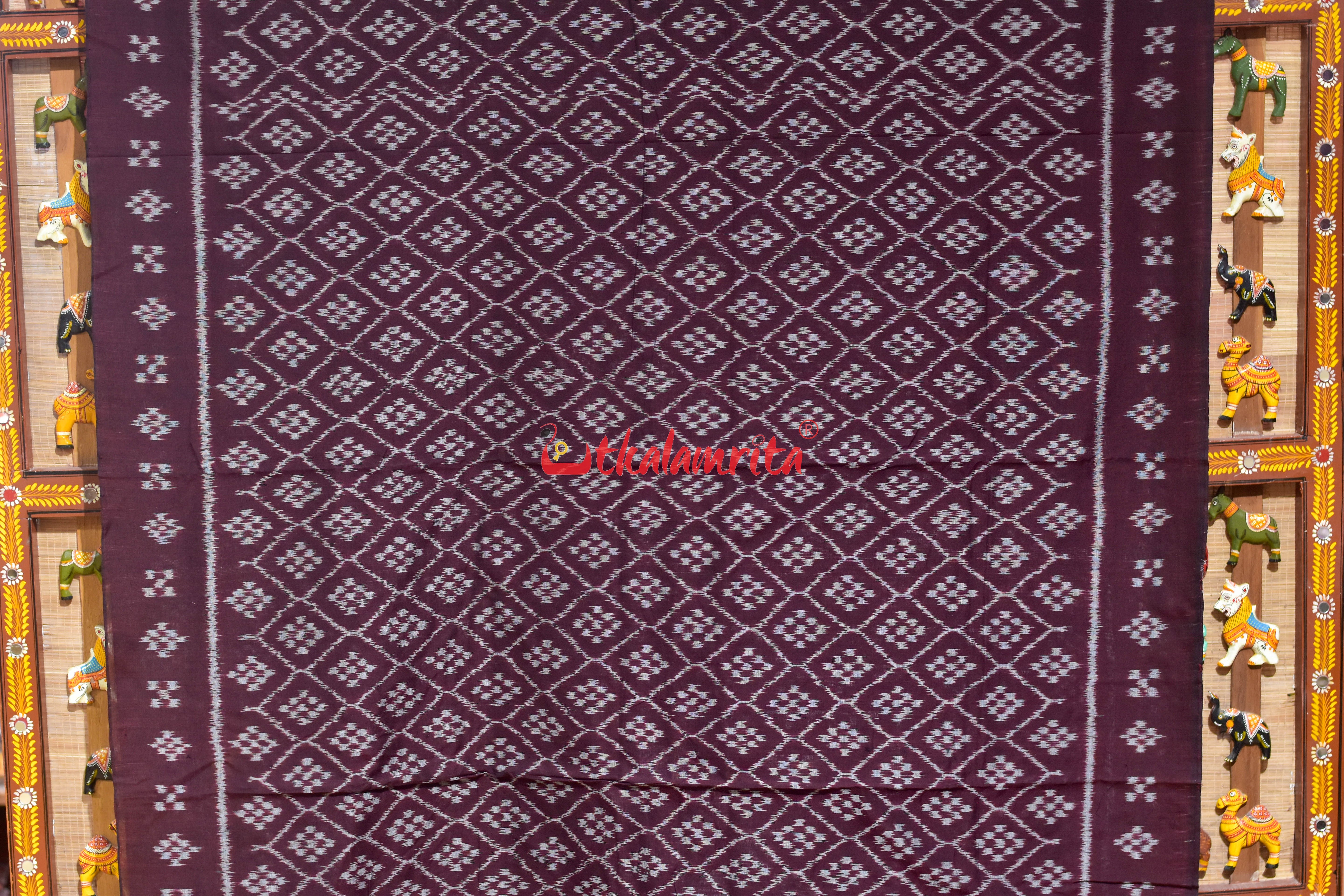 Coffee Body Pasapali Khandua Cotton Saree