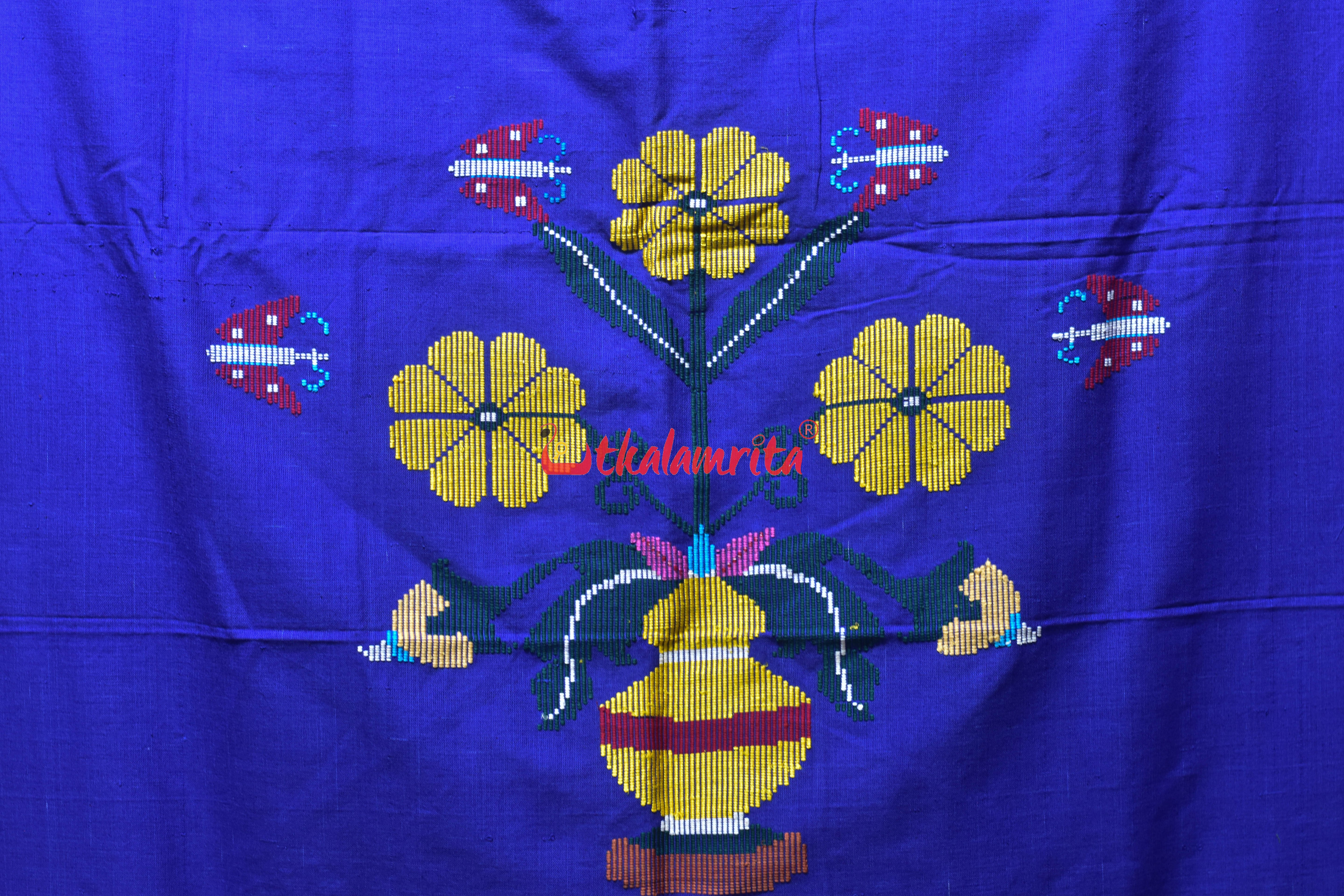 Dhalapathara Blue Gacha Kalasa (Curtain)