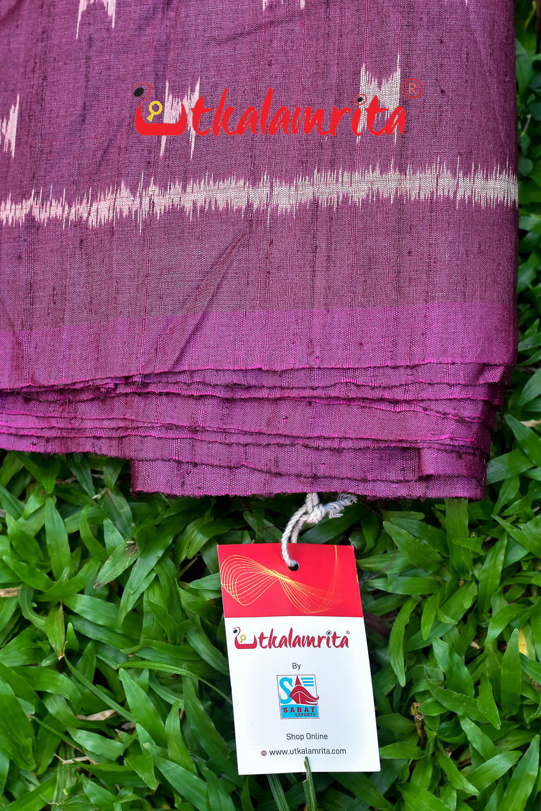 Body Ikat Wine Color Tussar (Fabric)