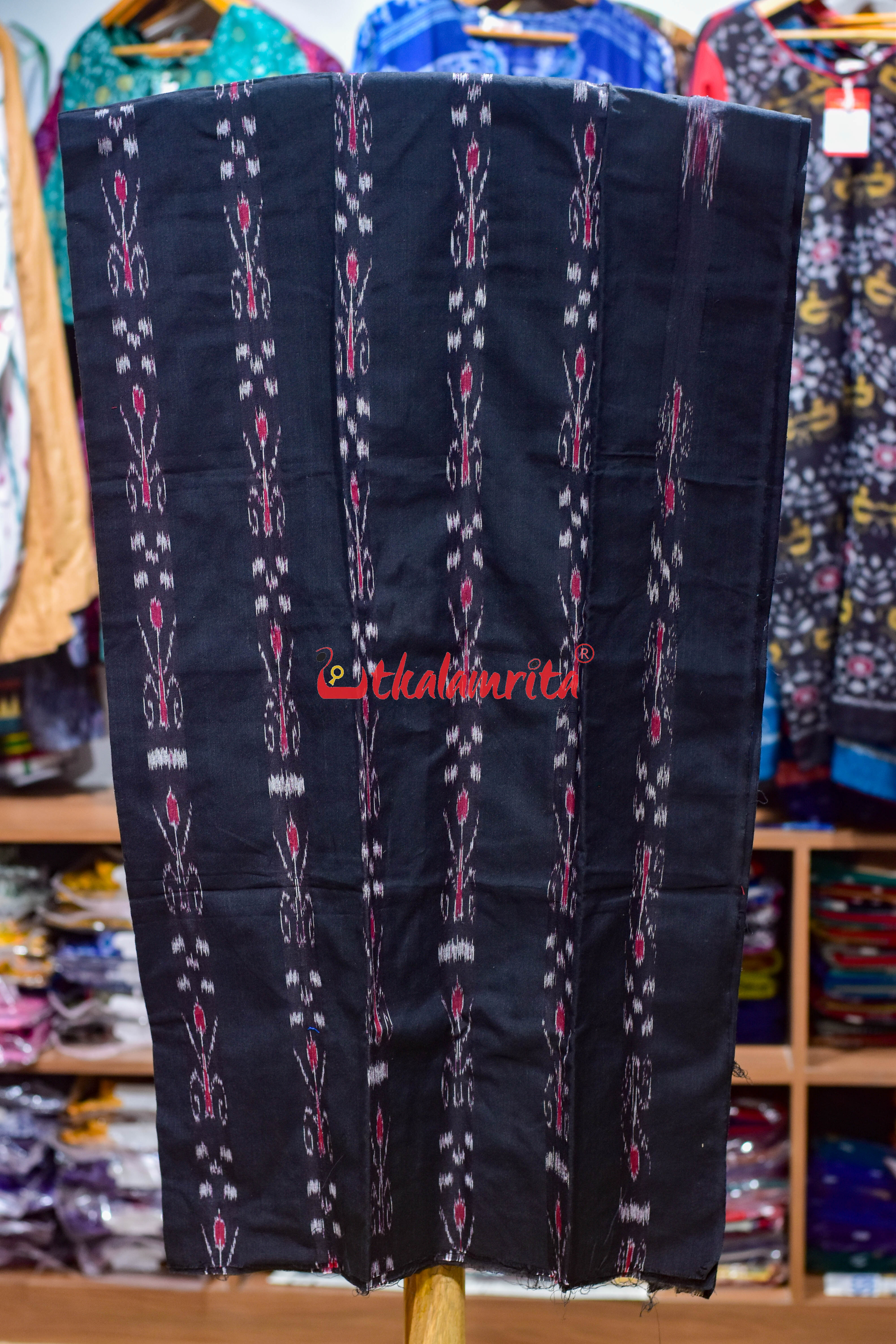 Black Maroon Pasapali and Kadha Dress Set