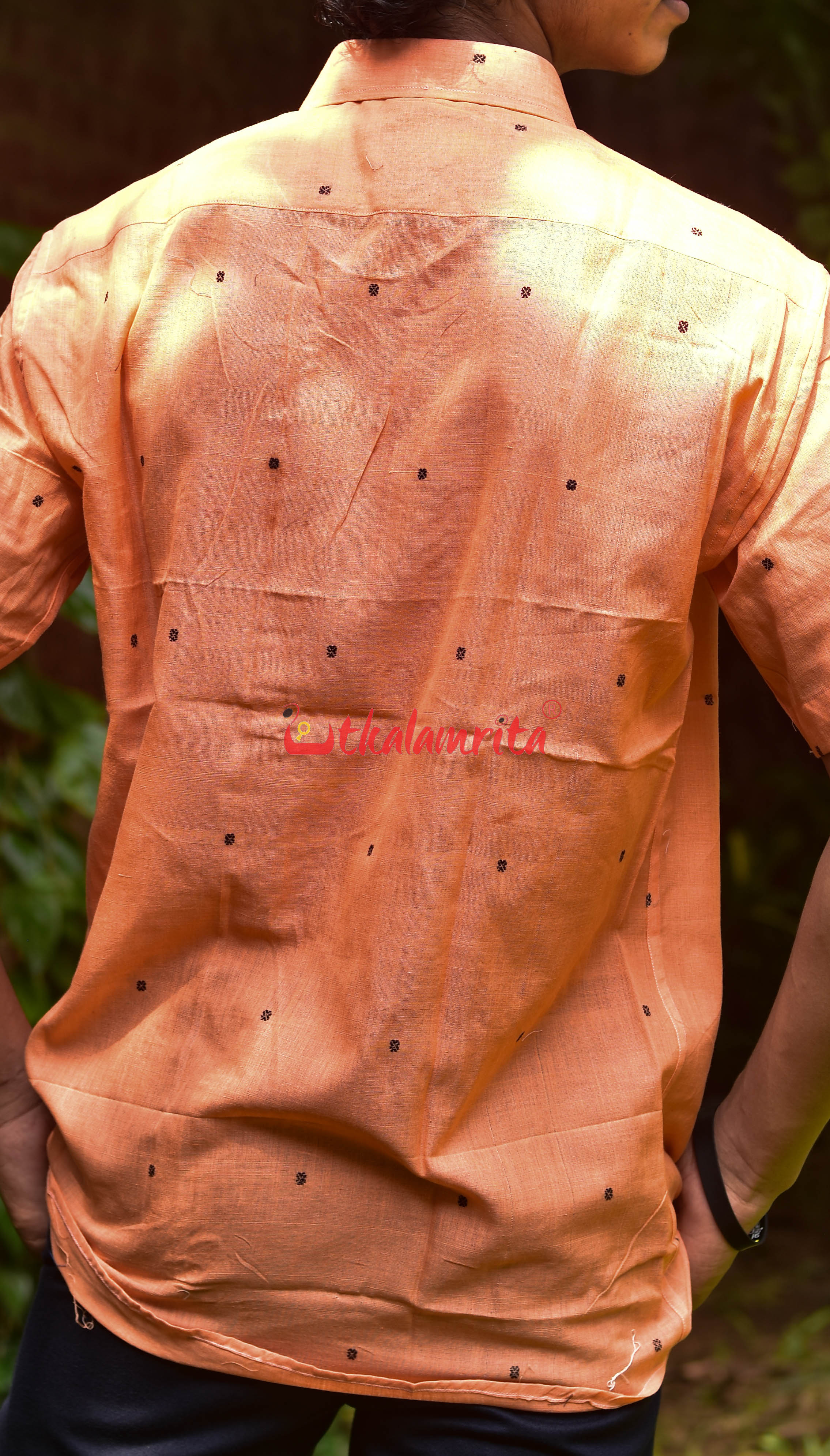 Orange Black Buti (Mens' Half Shirt)