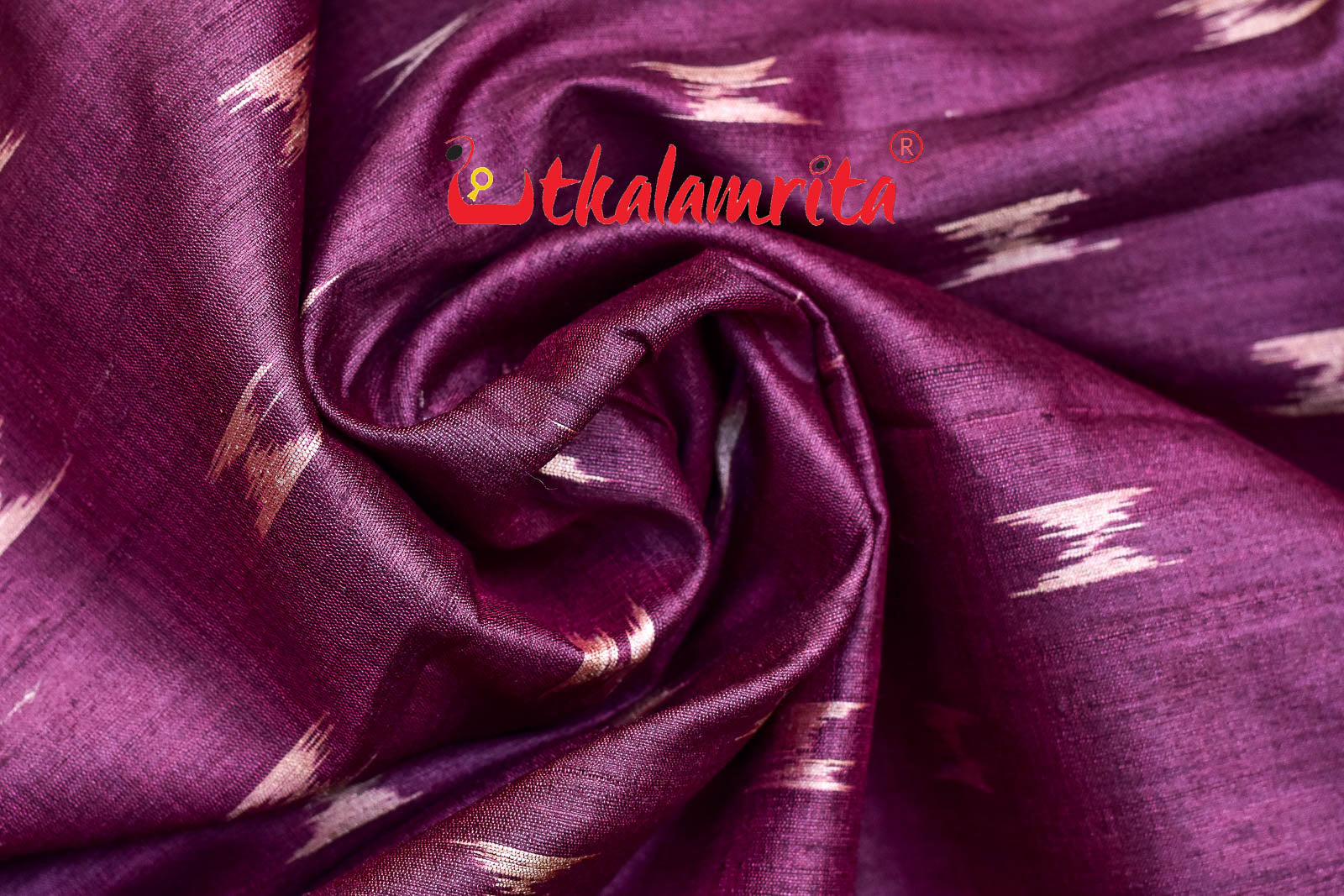 Body Ikat Wine Color Tussar (Fabric)