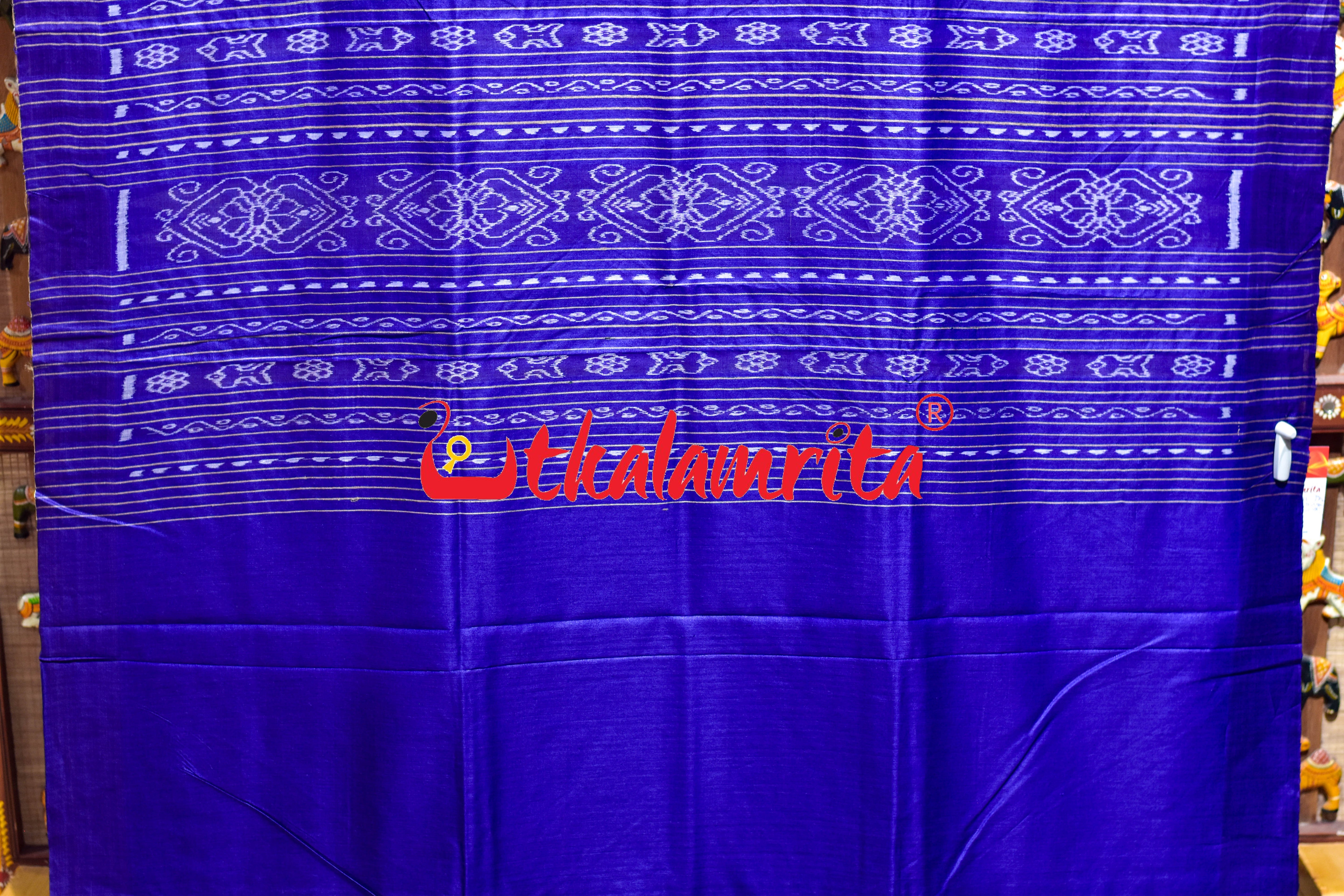 Beige Blue Gopalpur Tussar Silk Saree