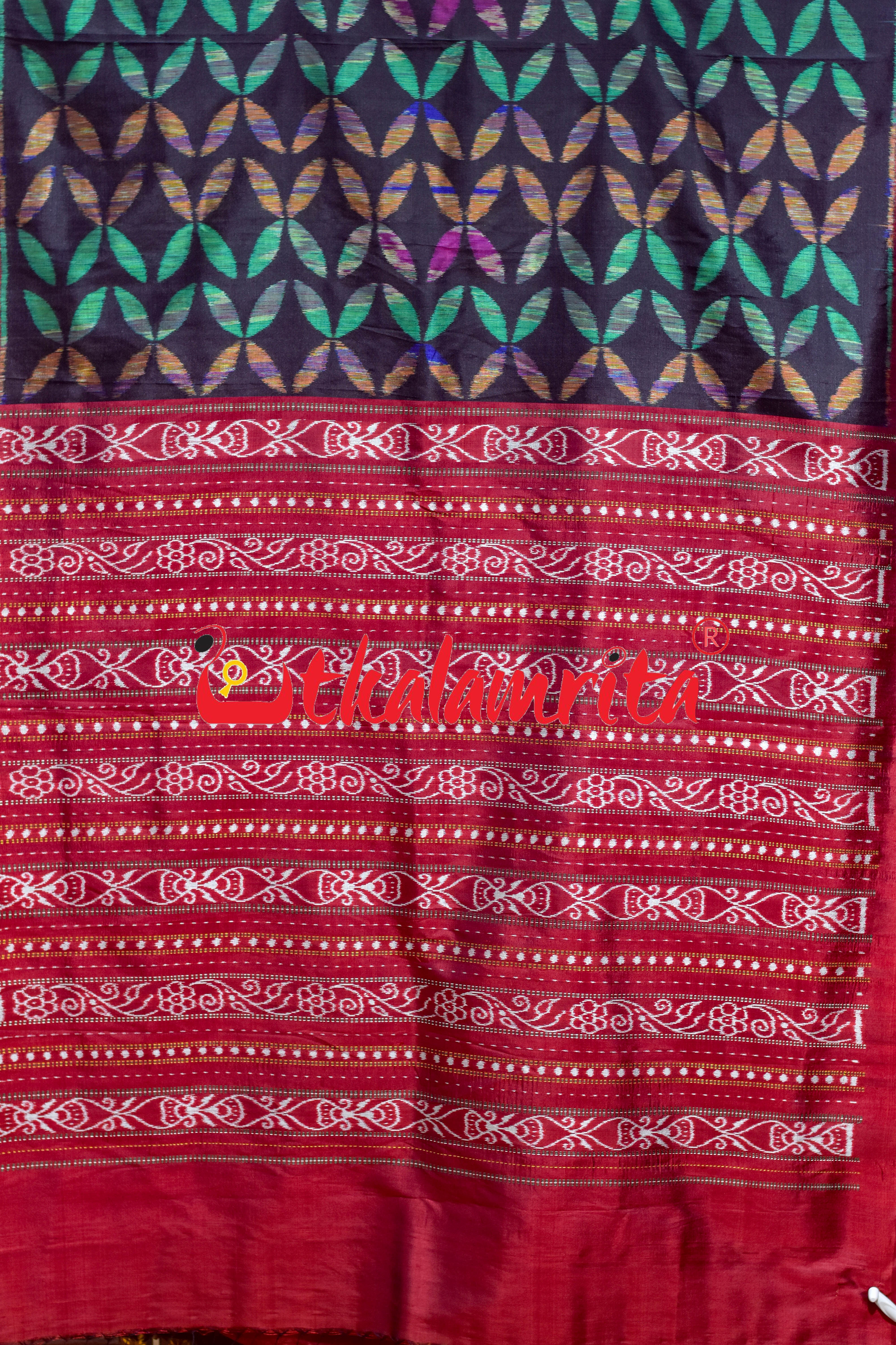 Chagala Prajapati Black Khandua Silk Saree