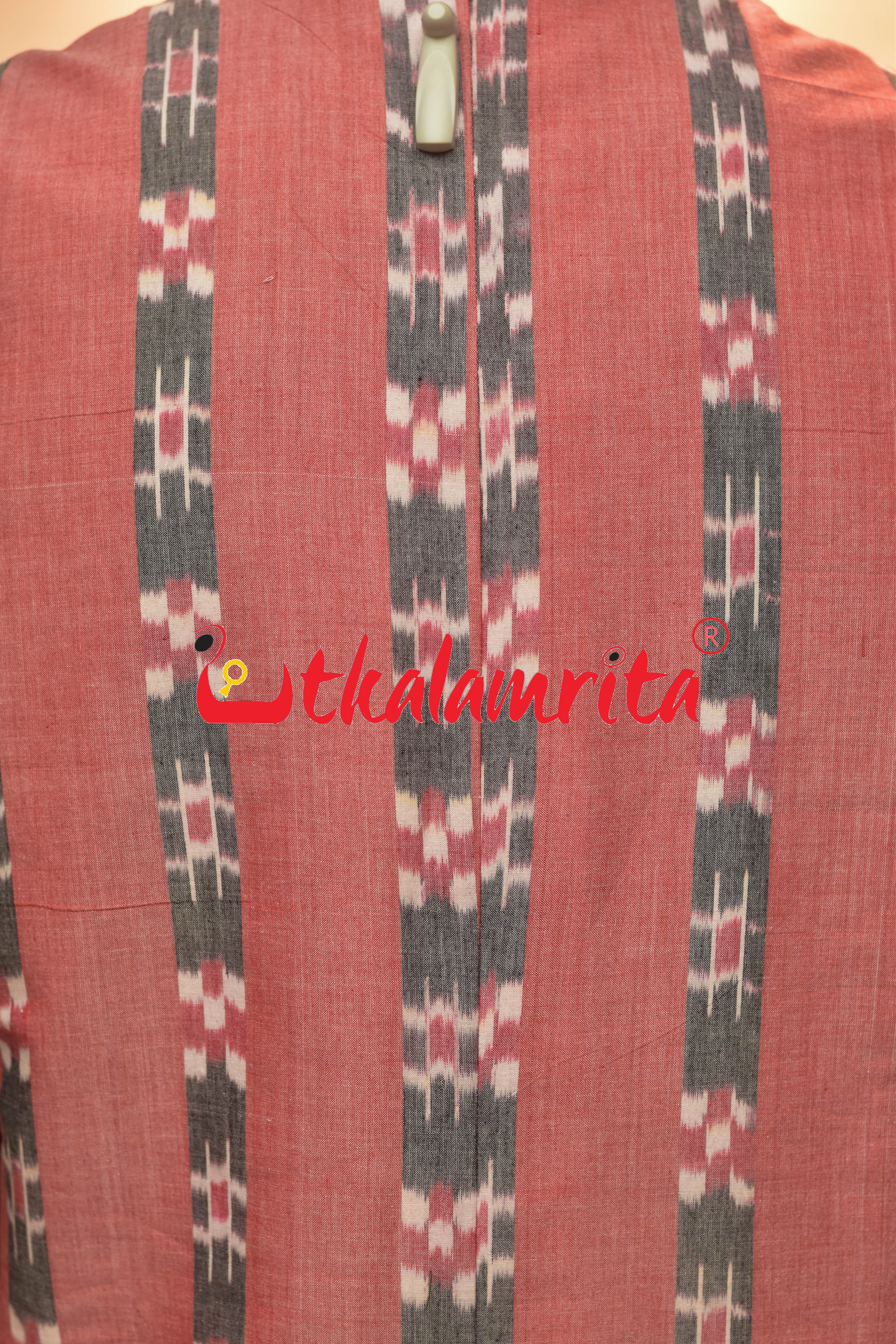 Peach Body Grey Lines Pasapali (Modi Jacket)