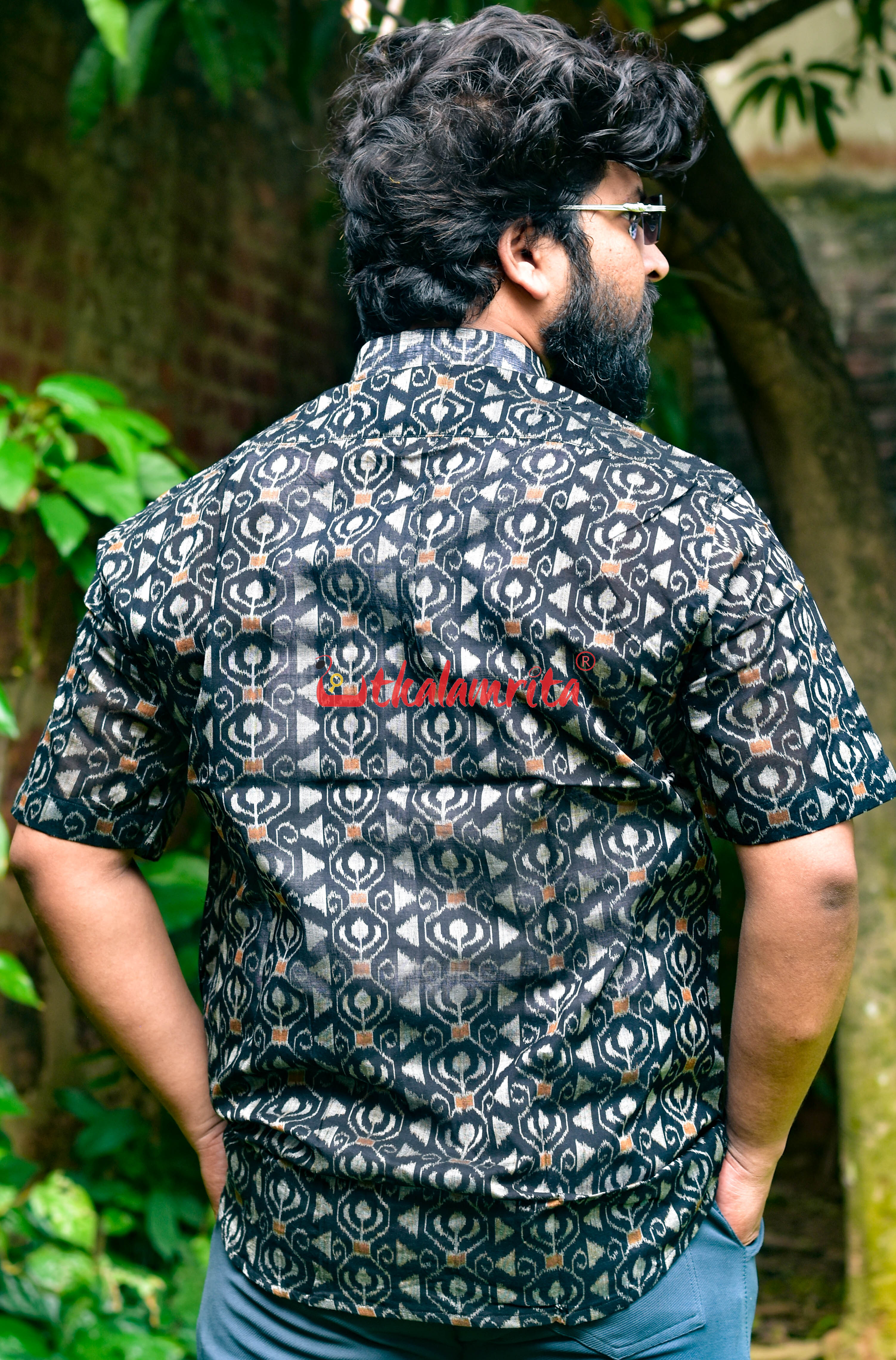 Black Phuldani (Mens' Half Shirt)