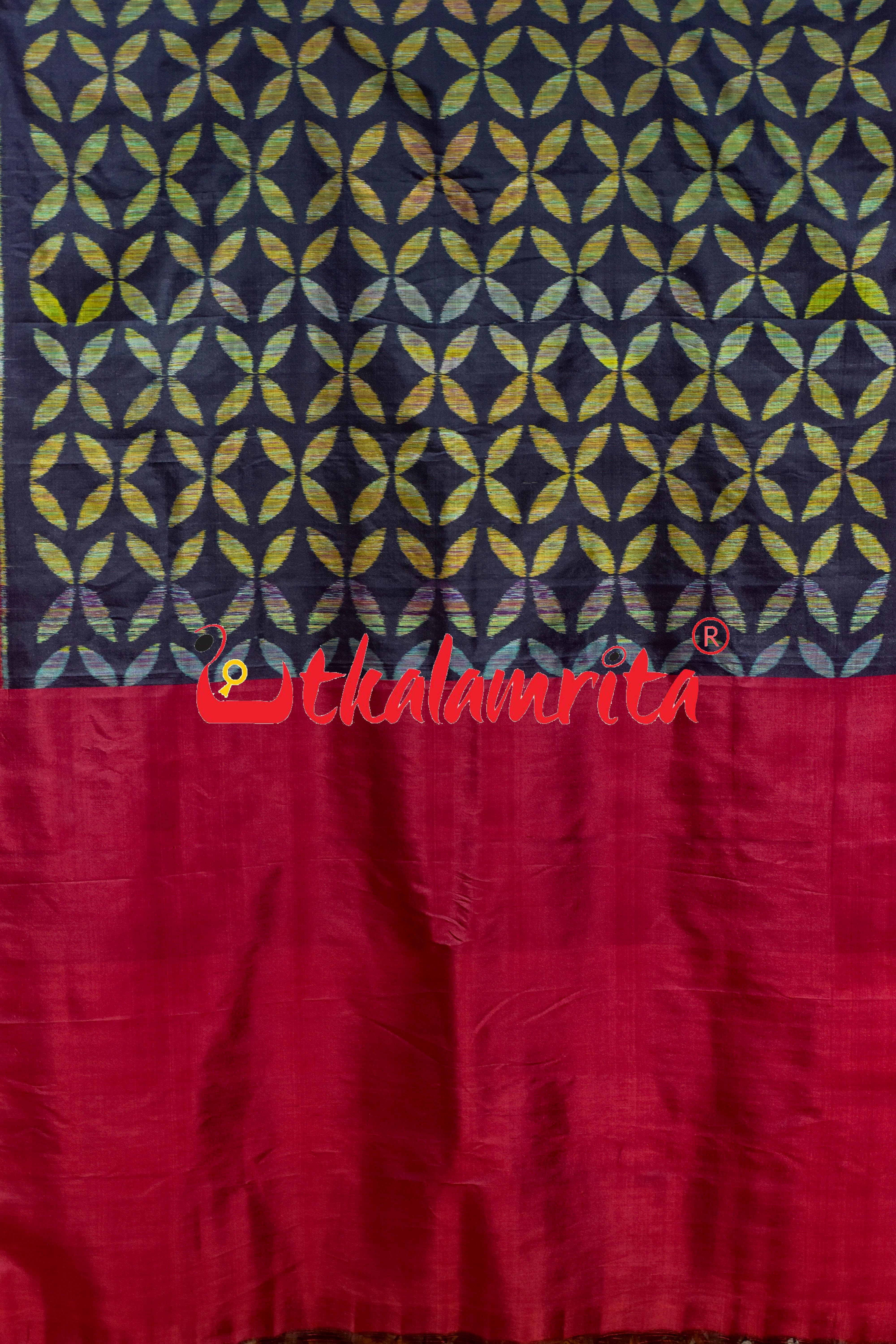 Chagala Prajapati Black Khandua Silk Saree